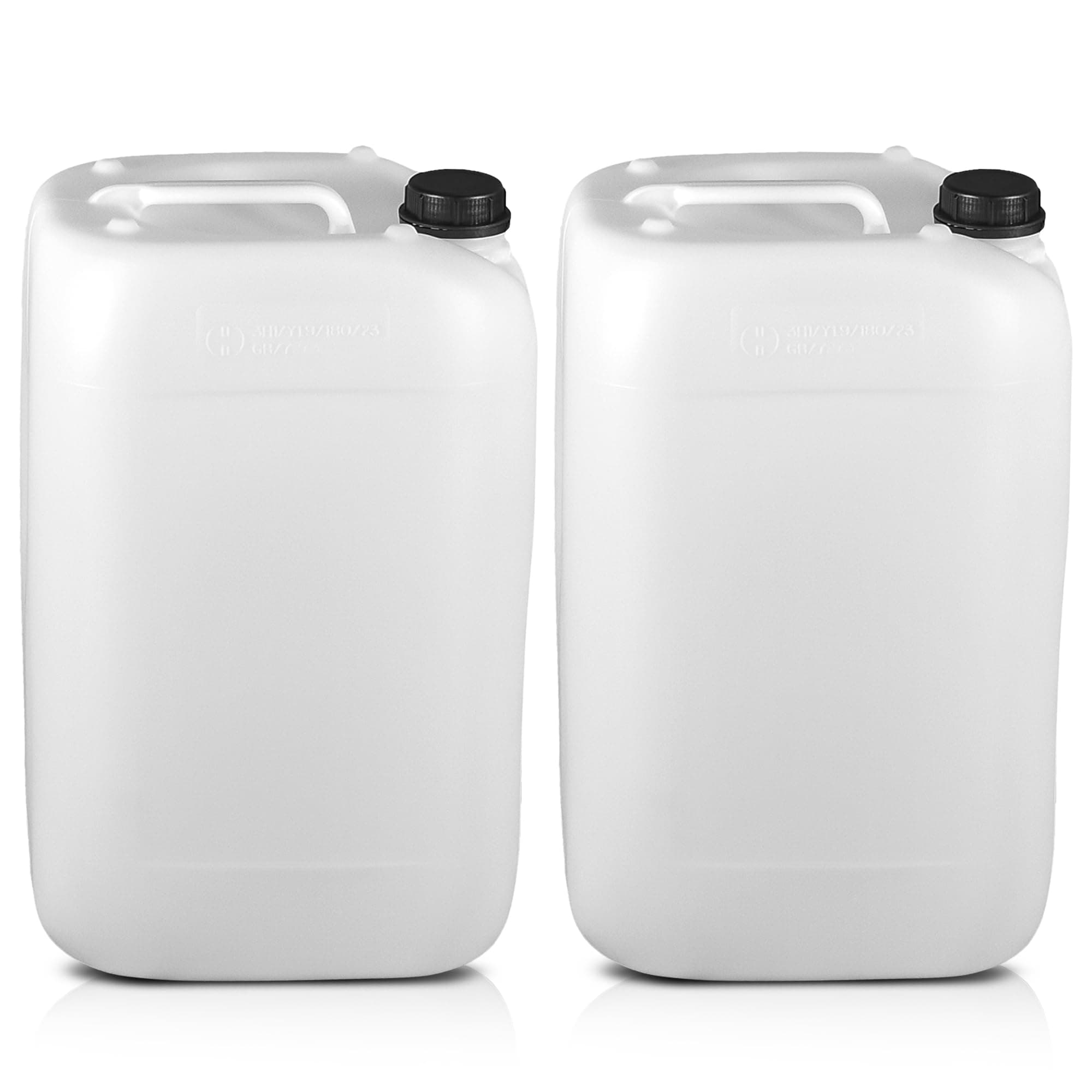 25L Water Container, Plastic, Tamper Proof Screw Cap, Large Water Jerry Can Tank for Water Storage, Water Tank, Camping, Car Washing, UN Approved, Food Grade & Stackable. (2)