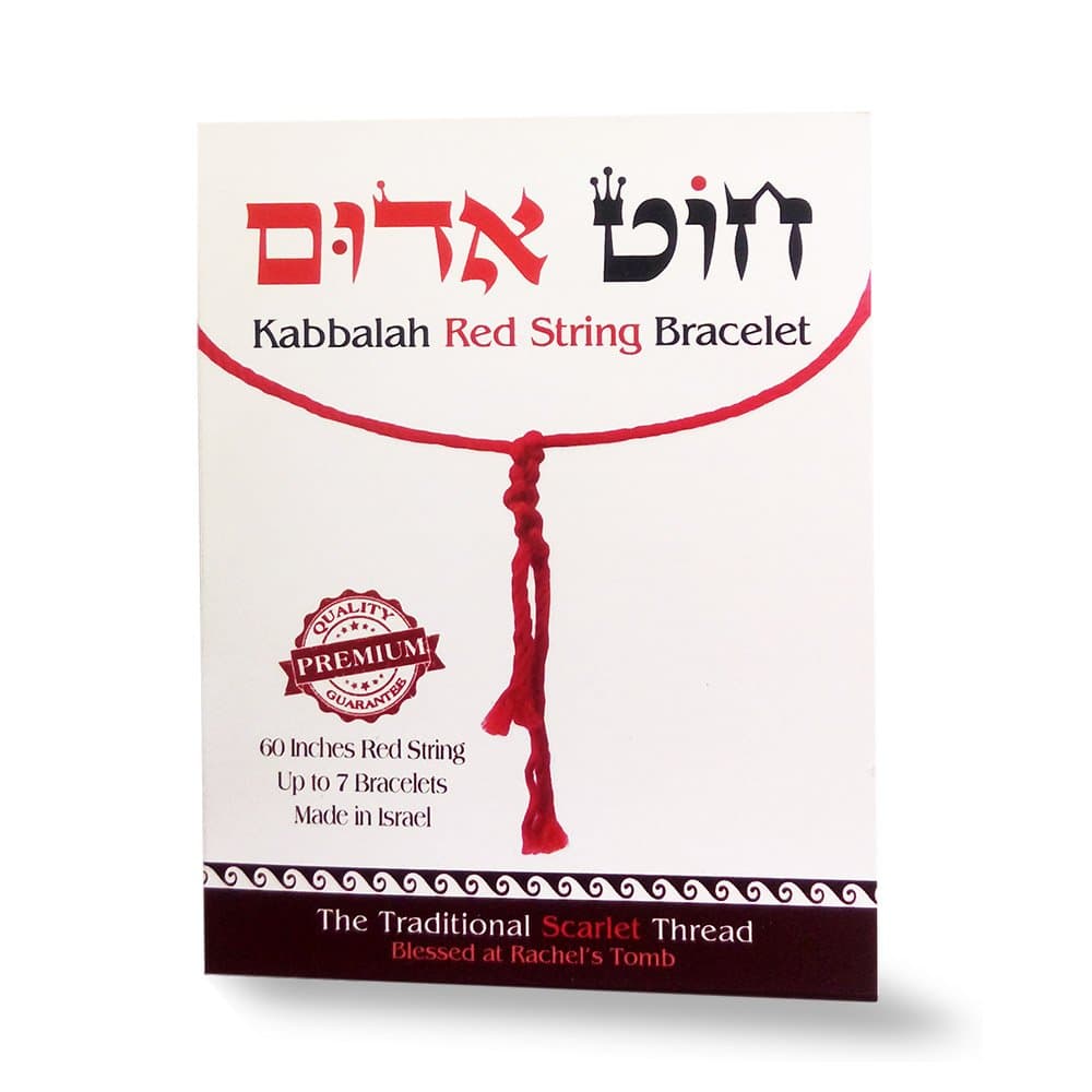 Original 60" Kabbalah Red String for up to 7 Bracelets - Protection from Evil Eye and Misfortune - Blessed at Rachel’s Tomb, Israel 100% Cotton - Includes Explanation, Blessing & Instructions