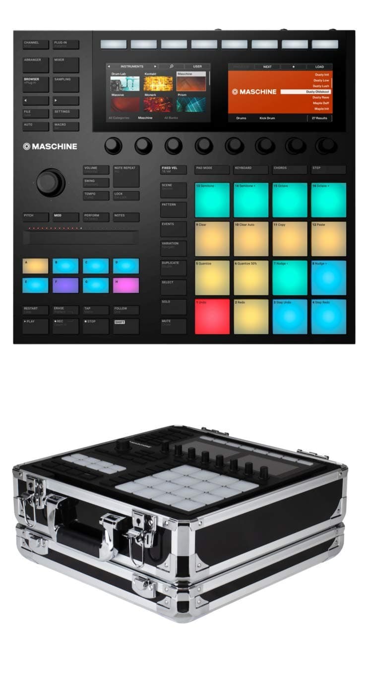 Native Instruments Maschine MK3 + Odyssey KMASCHINEMK3BLK Case Bundle