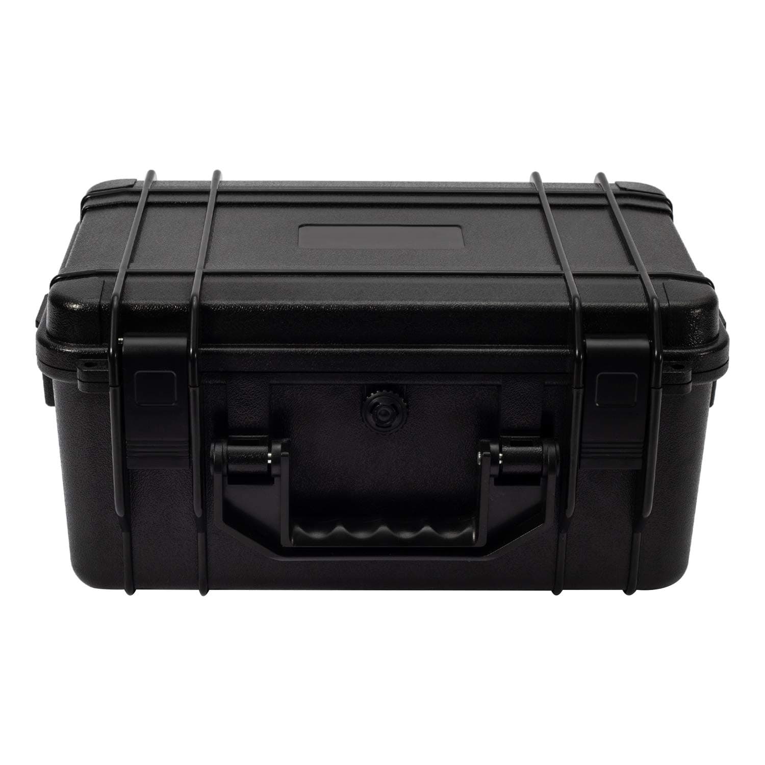 OCGIG Black Large Waterproof Hard Plastic Case Bag Tool Rugged Compact Travel Storage Box Portable Organizer with Foam for Camera Video Guns Test Metering Equipment 13.7"x10.6"x4.7"