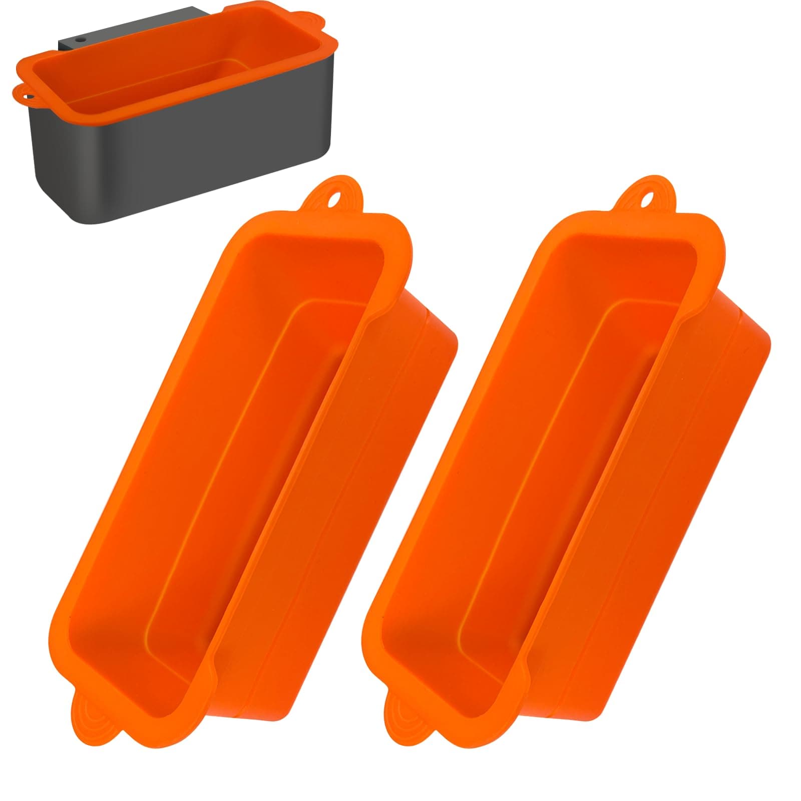 Silicone Grease Cup Liners for Blackstone 36 28 22 17 Inch Griddle, 2 Pack Reusable Grease Catcher Liner Grill Grease Tray Accessories for Blackstone