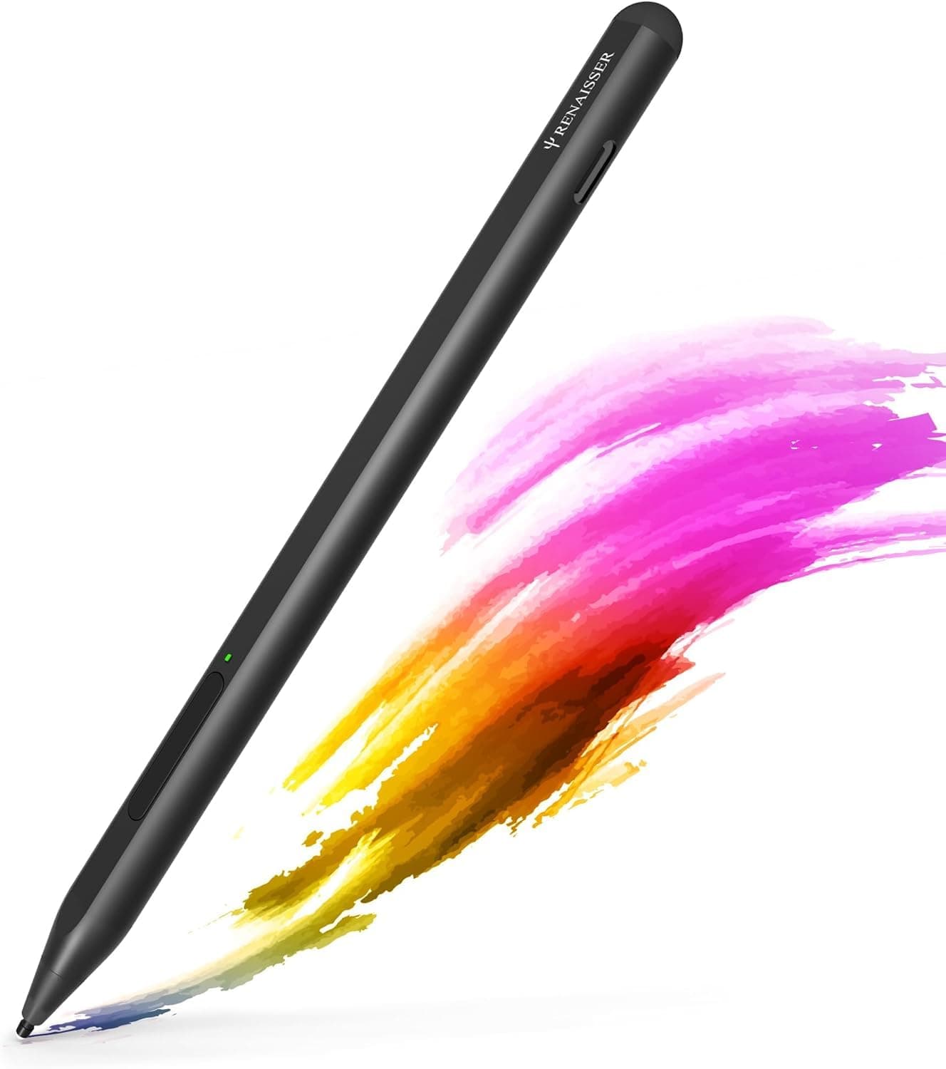 RENAISSER Raphael 520C Stylus Pen for Surface, USB-C Charging, Designed in Houston, Made in Taiwan, 4096 Pressure Sensitivity, Match Surface Pro 9 & Pro 8/Laptop 5, Magnetic Attachment