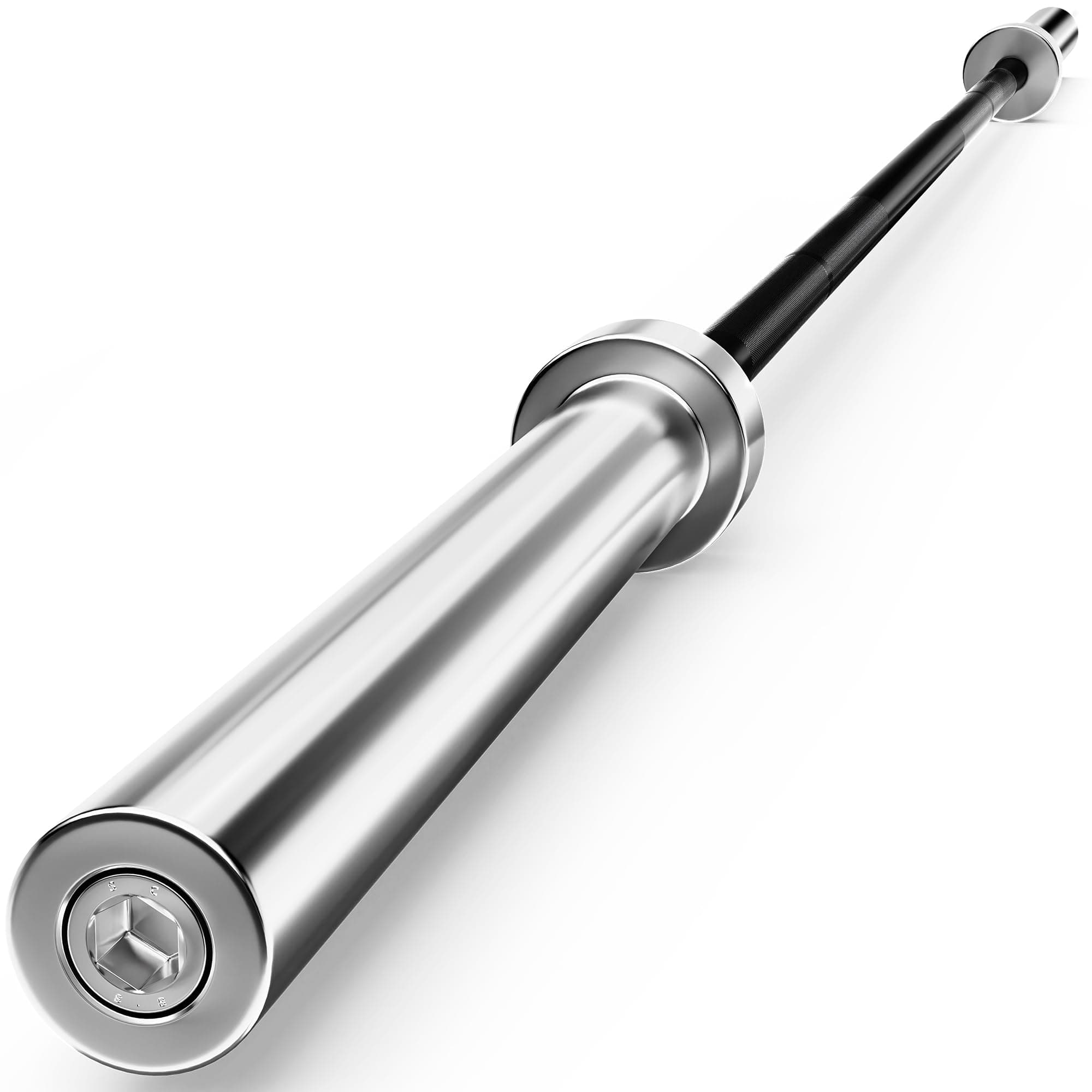 Olympic Barbell Curl Bar EZ Bar Strength Training Bar Threaded Chrome Barbell Bar for Weightlifting, Hip Thrusts, Squats and Lunges