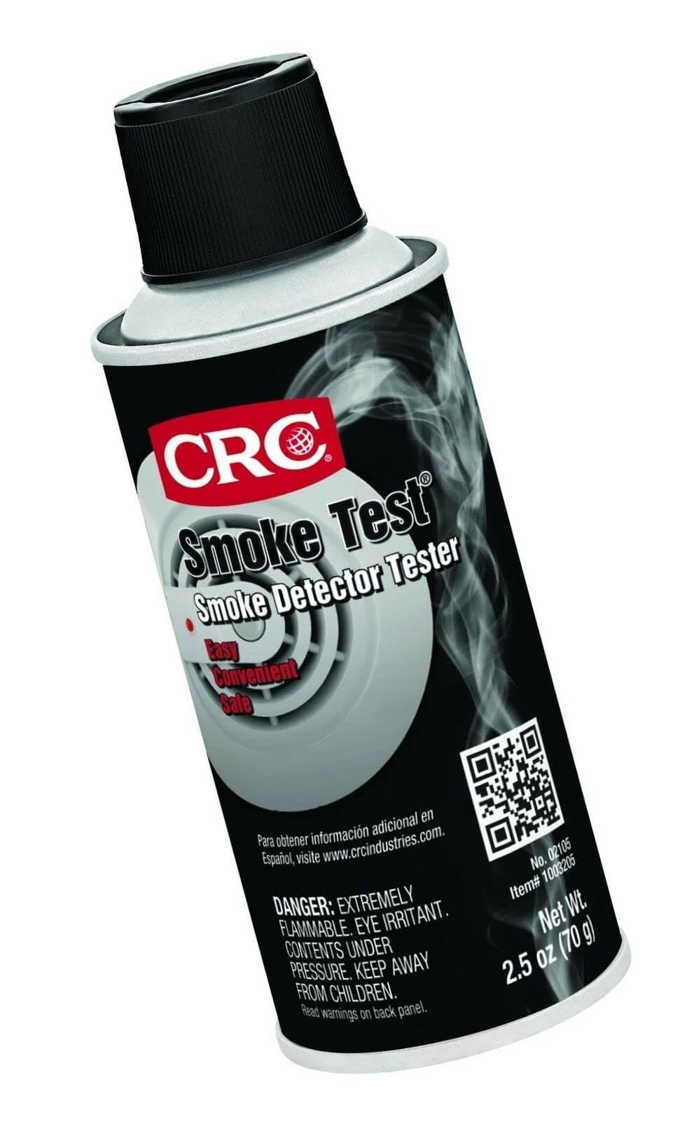 CRC Smoke Test Smoke Detector Tester, 2.5 Wt Oz, Reaches Up to 6 Feet, Checks for Obstructions or Debris which Clog Detector Vents, Aerosol Spray