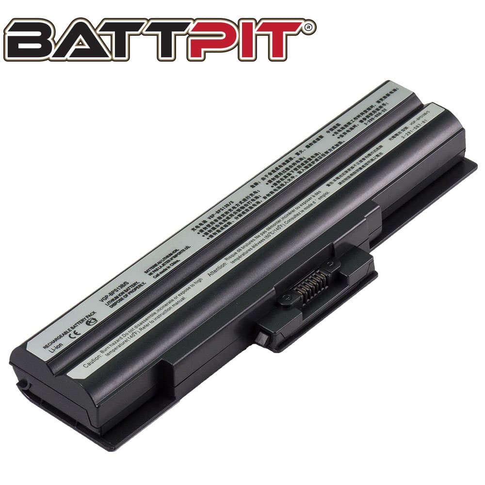 BattPit VGP-BPS26 Battery Compatible with Sony VGP-BPL13 VGP-BPL13A VGP-BPL13A/Q VGP-BPS13 VGP-BPS13A/B VGP-BPS13/S VGP-BPS13B/B VGP-BPS13/Q VGP-BPS13A/S [11.1V / 49Wh]