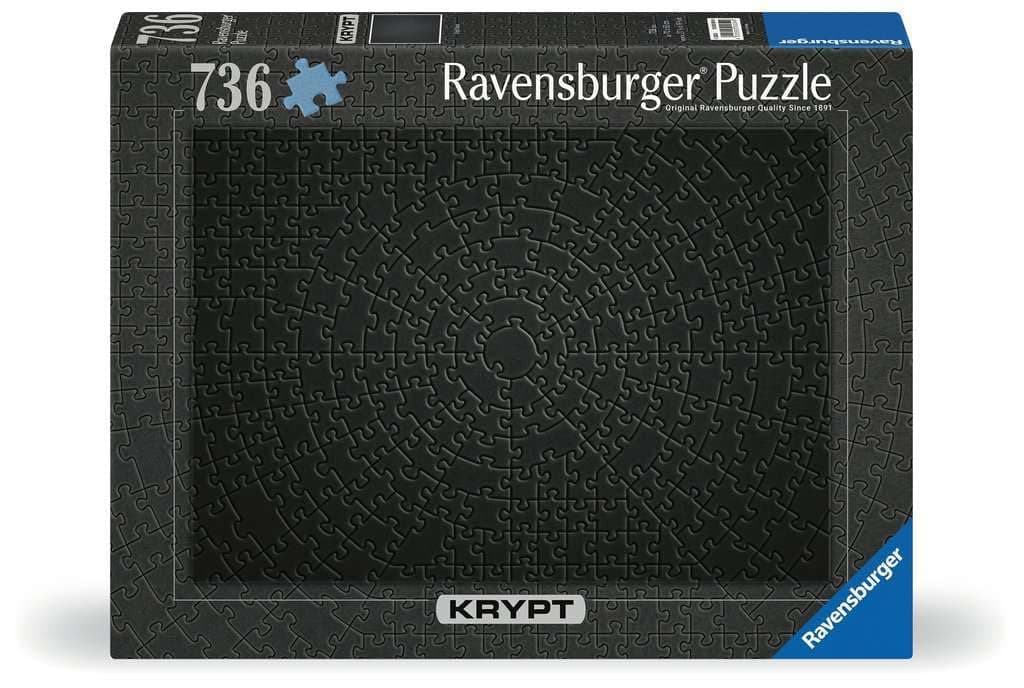 Krypt Black - 736 Piece Jigsaw Puzzle - A True Puzzle Challenge - Just a Hint of Black Gradient Color Change Radiating Out - Puzzles for Adults
