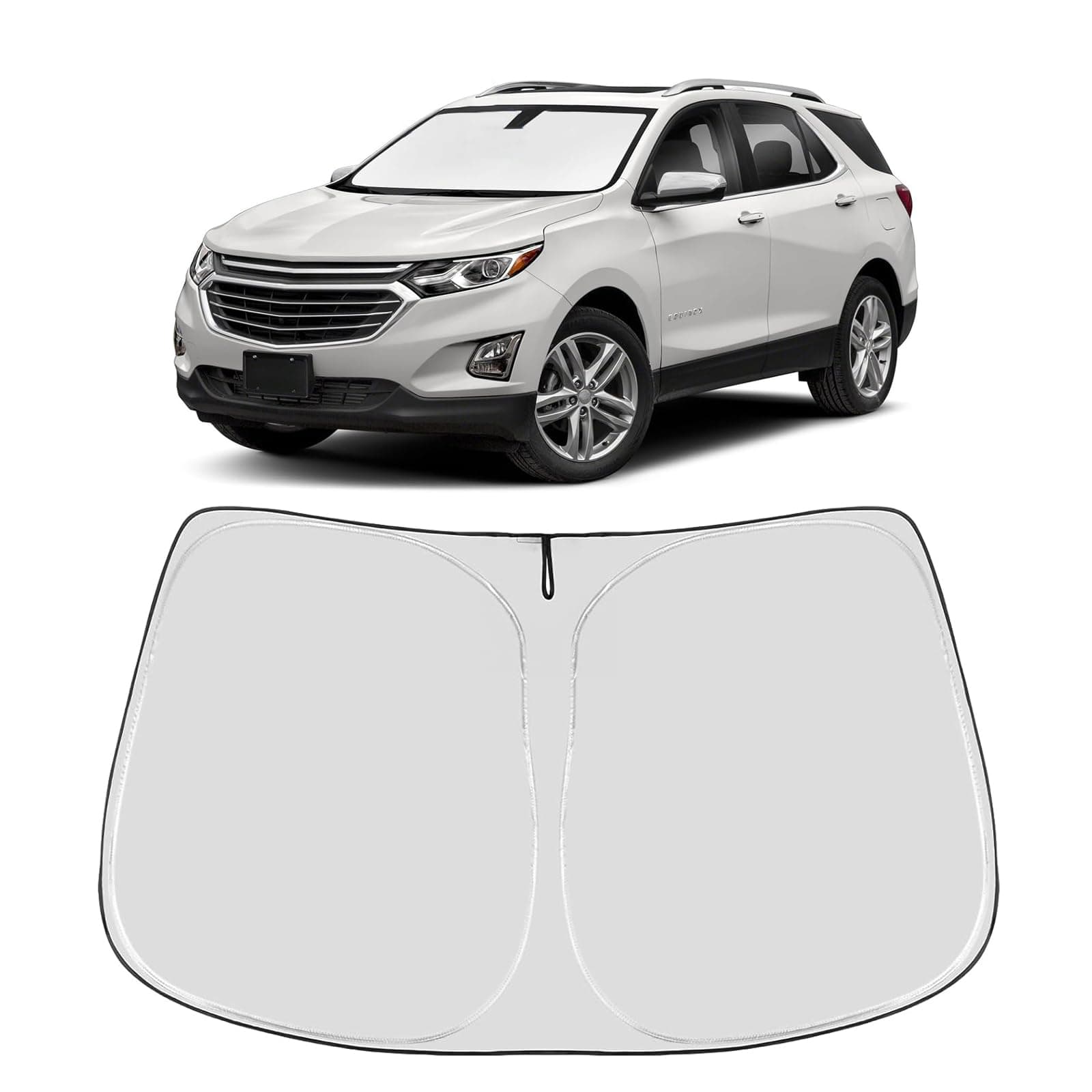 Proadsy Front Windshield Sunshade Foldable Sun Shade Protector Custom Fit Chevrolet/Chevy Equinox 2024 2023 2022 2021 2019 2018 Accessories 2023 Upgrade (2018-Present)