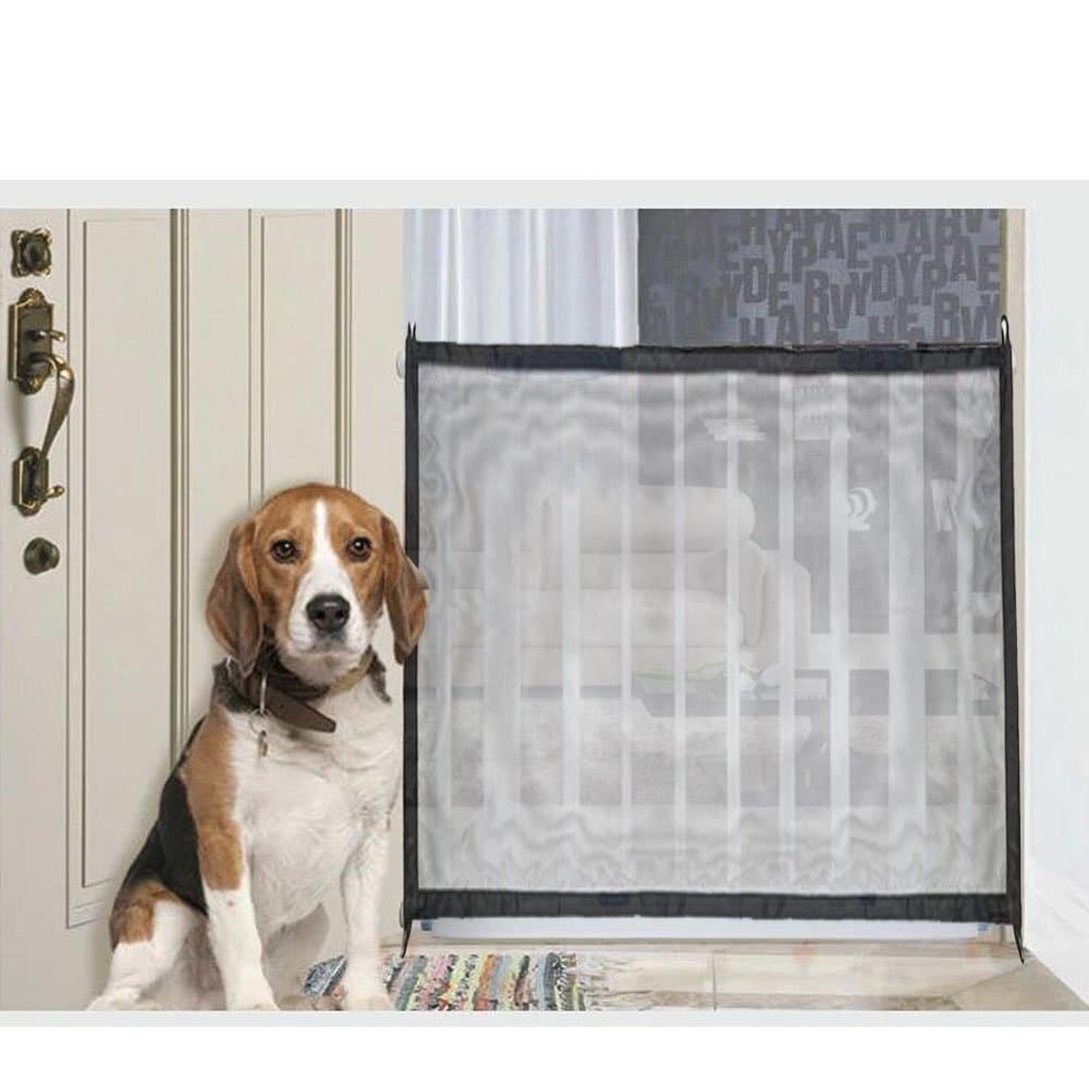 CARETH Magic Gate,Pet Retractable Safety Enclosure,Portable Folding Safe Guard Install Anywhere Keep Distance for Your Pets from Kitchen Or Outdoor