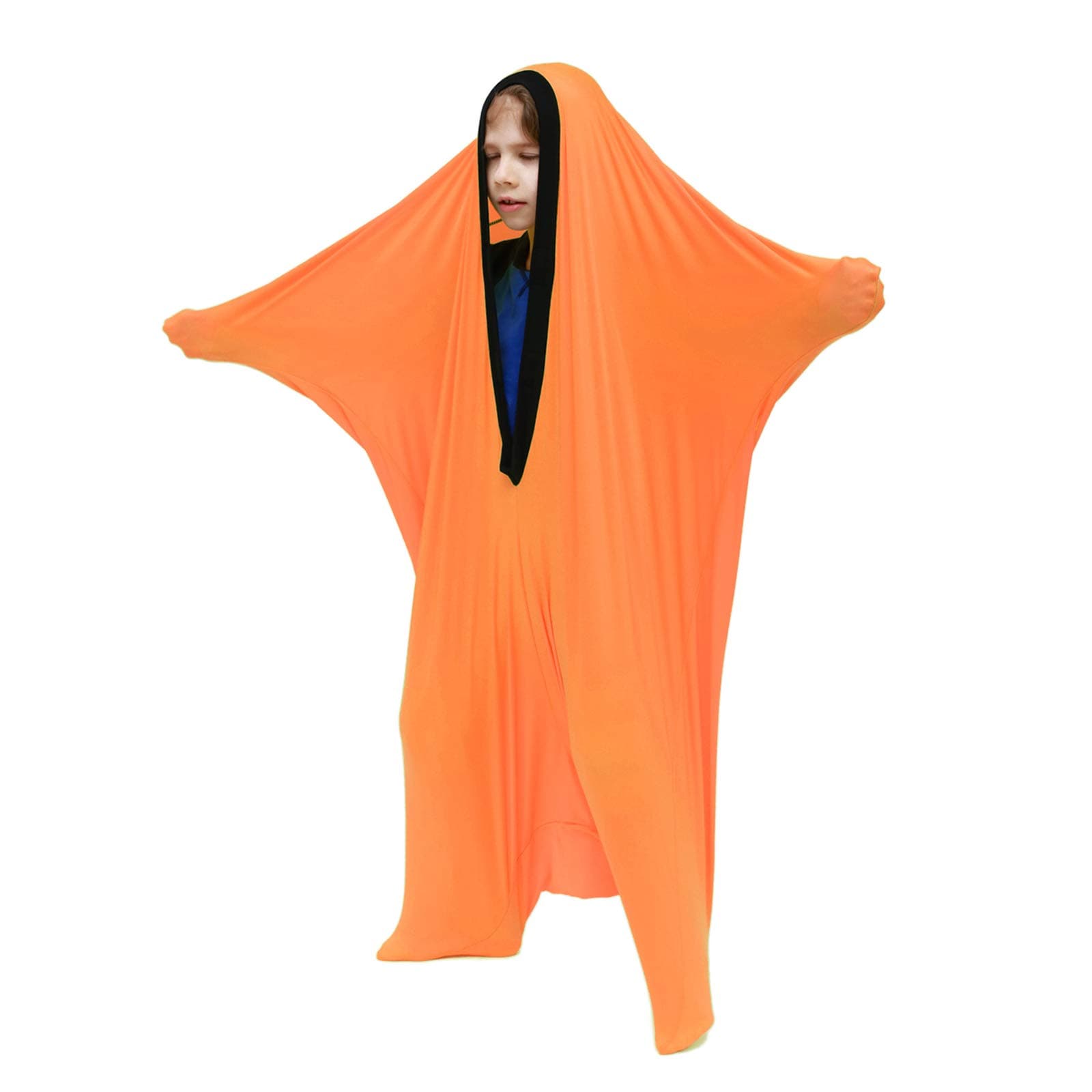 SANHO Dynamic Movement Sensory Body sock, Large, 9-12 years old, 56''HX28''W, Good for Height:52"-61",Updated Version,Orange