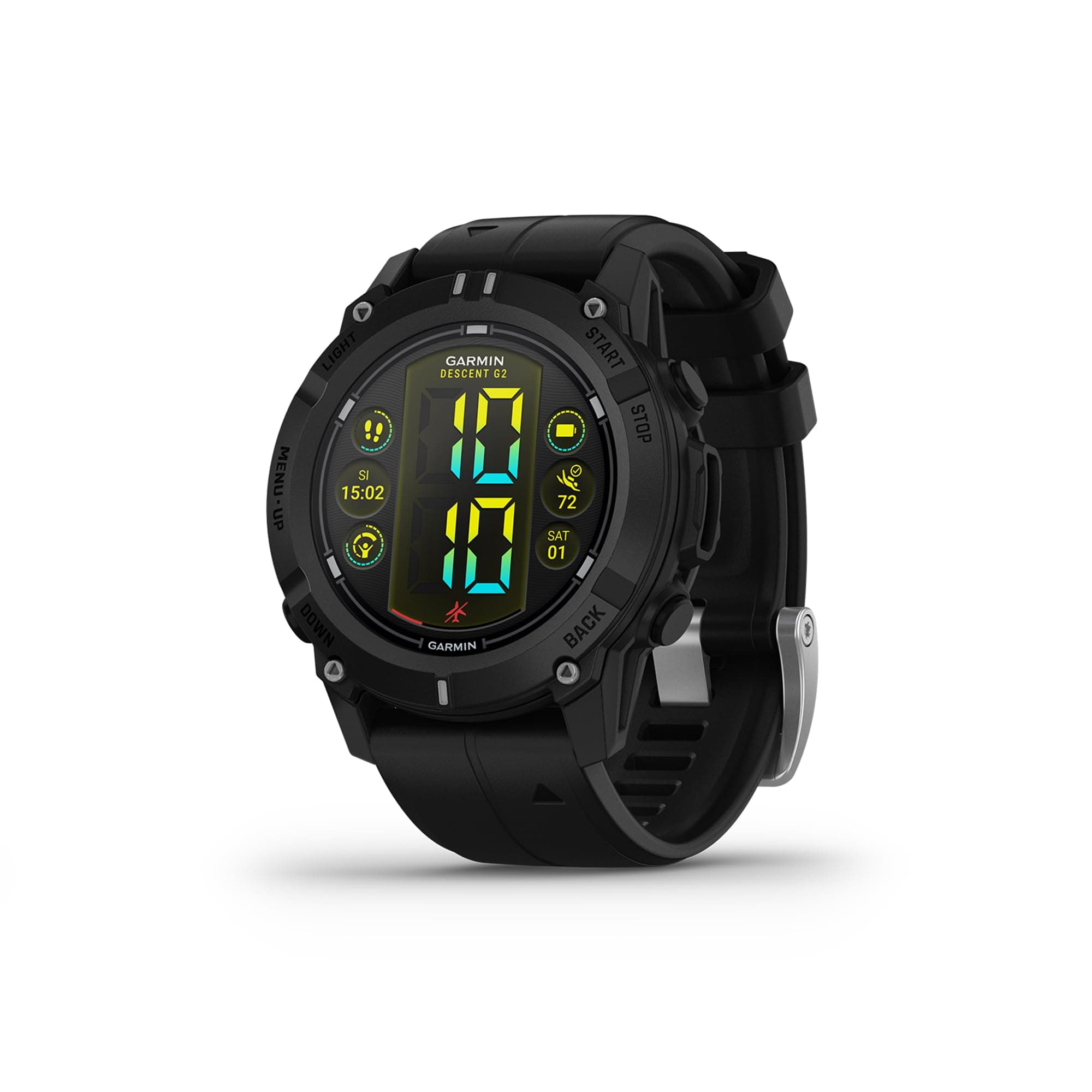 Garmin Descent G2, Rugged Multi GNSS Watch Style Dive Computer, 46mm Smartwatch, AMOLED Display, Multiple Dive Modes, 10ATM Rating, Health & Wellness Features, Up to 10 days battery life, Black
