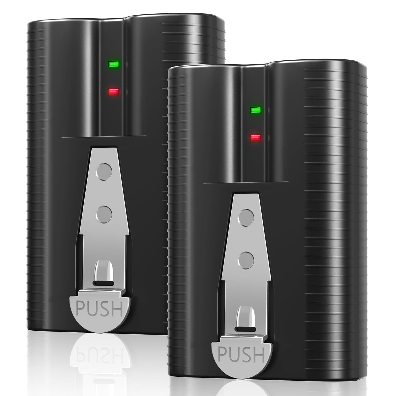 Mrupoo2 Pack Rechargeable Lithium-Ion V4 Batteries Replacement for Ring-Doorbell-Camera 2/3/4/3plus, Also for Stick-Up Cam (2nd & 3rd Gen), Peephole and Spotlight Cam, 3.65V 6040mAh Battery Life