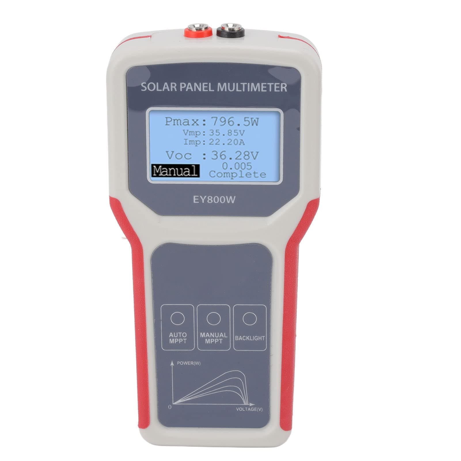 Solar Panel Tester, Digital Multimeter with Ultra Clear LCD, Solar Photovoltaic Panel MPPT Multimeter Open Circuit Voltage Troubleshooting Utility Tool for Photovoltaic Panel Smart Solar PV Testing
