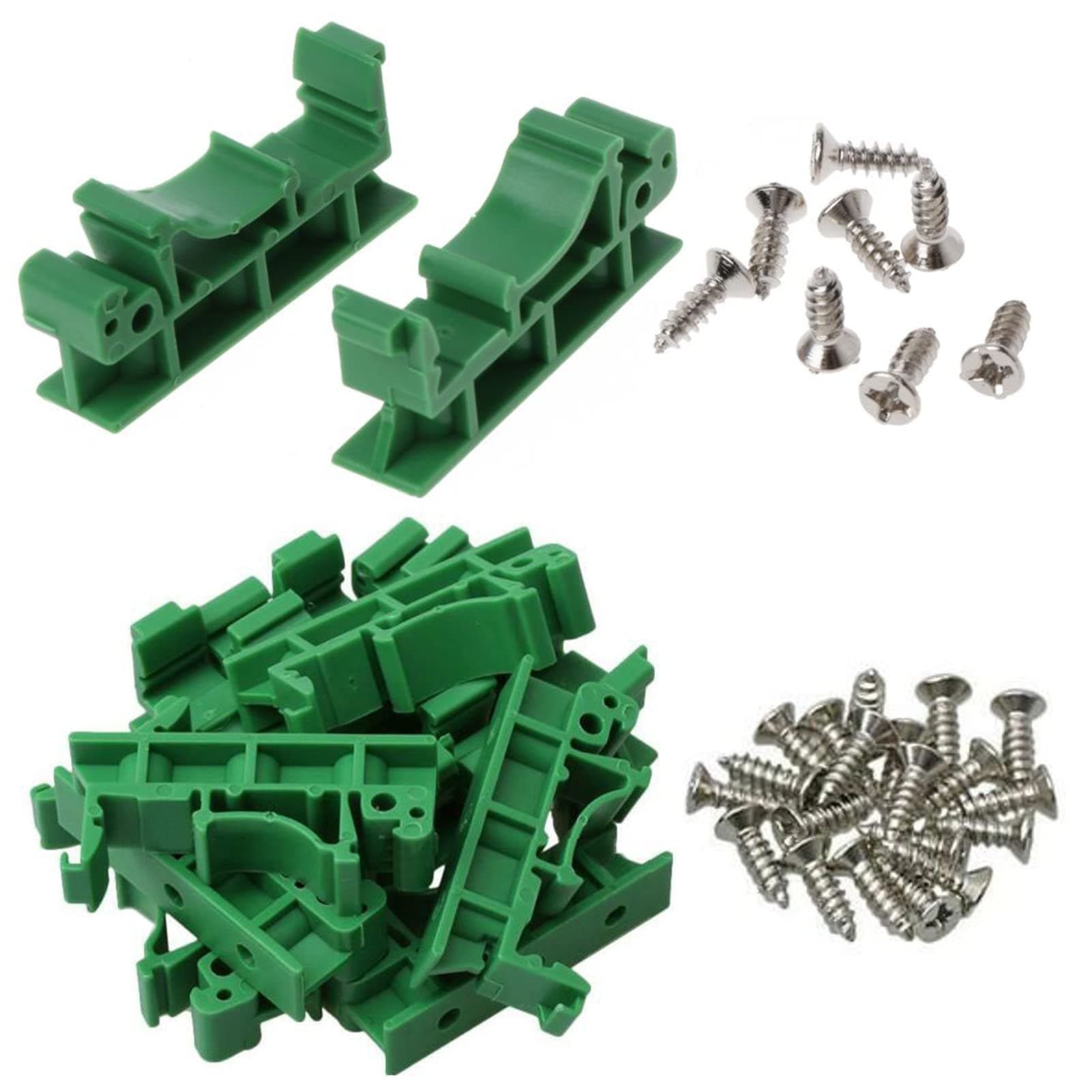 10 Sets C45 PCB DIN Rail Mounting Adapter 35mm 15mm Circuit Board Mounting Bracket Holder Carrier Clip