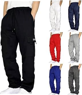 Cargo Pants for Men, Streetwear Hip Hop Pants Cargo Joggers Men Casual Active Sports Sweatpants for Men Women Unisex