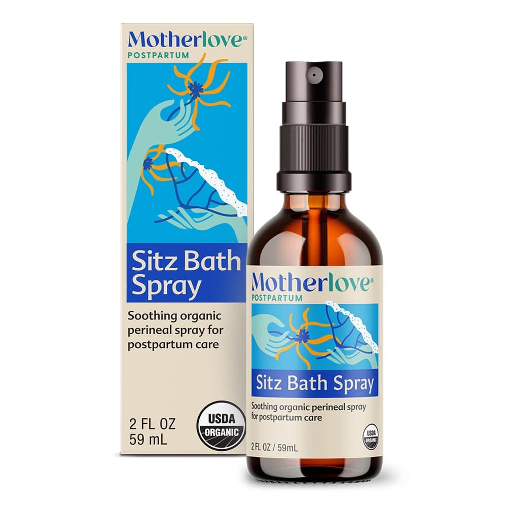 Sitz Bath Spray (2 oz) Sitz Bath for Postpartum Care—Herbal Perineal Spray w/Witch Hazel—USDA Organic, Vegan, & Cruelty Free