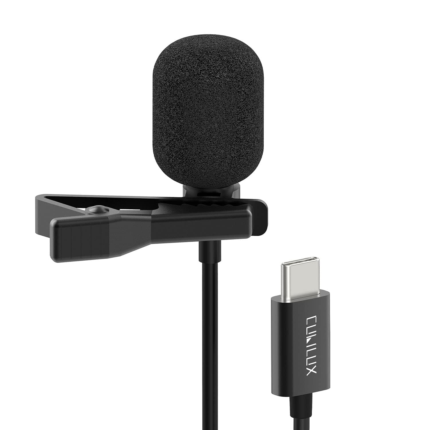 Cubilux Unidirectional USB C Lavalier Microphone, Type C Lapel MIC Compatible with MacBook, iPhone 15+/15 Pro Max, iPad 10 iPad Pro iPad Air 5/4, Samsung S24/S23/S22 Tab S8/S7/S6, Pixel 8/7 Pro, 5FT