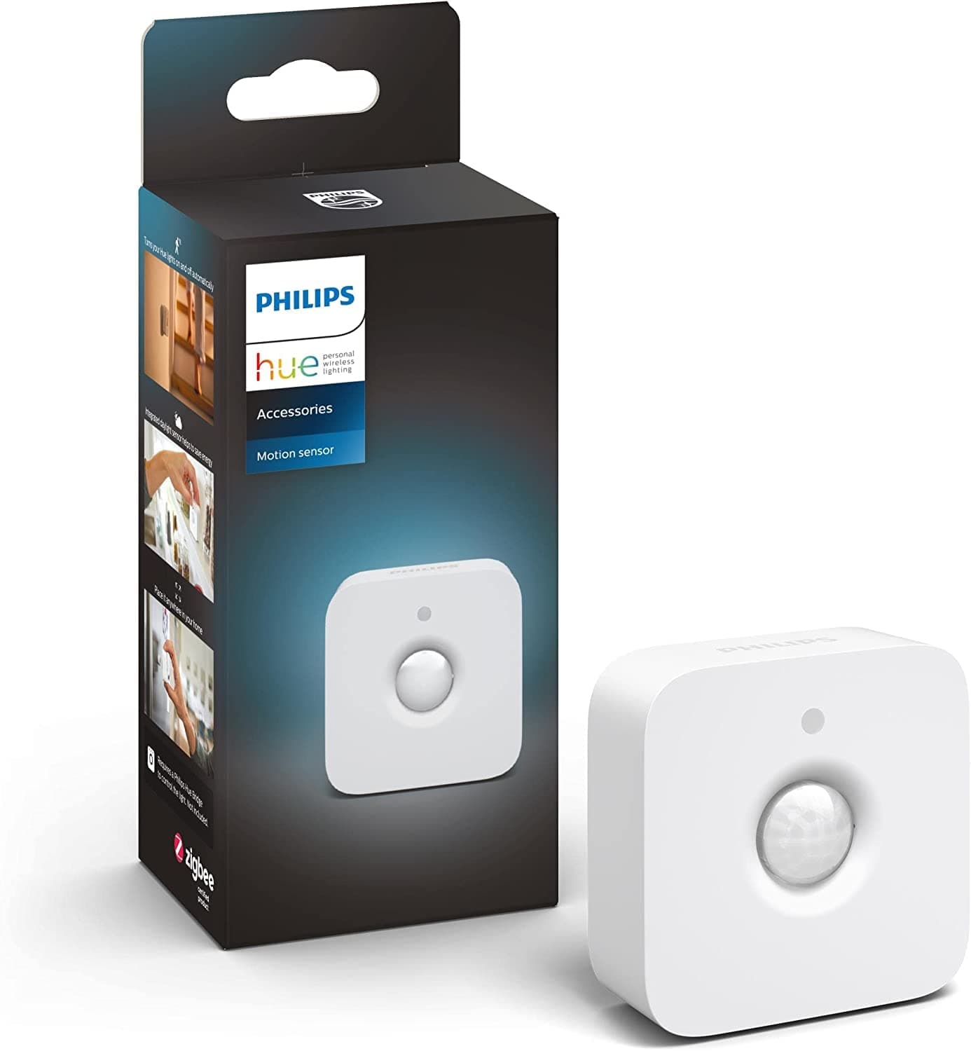 Indoor Motion Sensor with Wireless Control. Smart Lighting Accessory, White