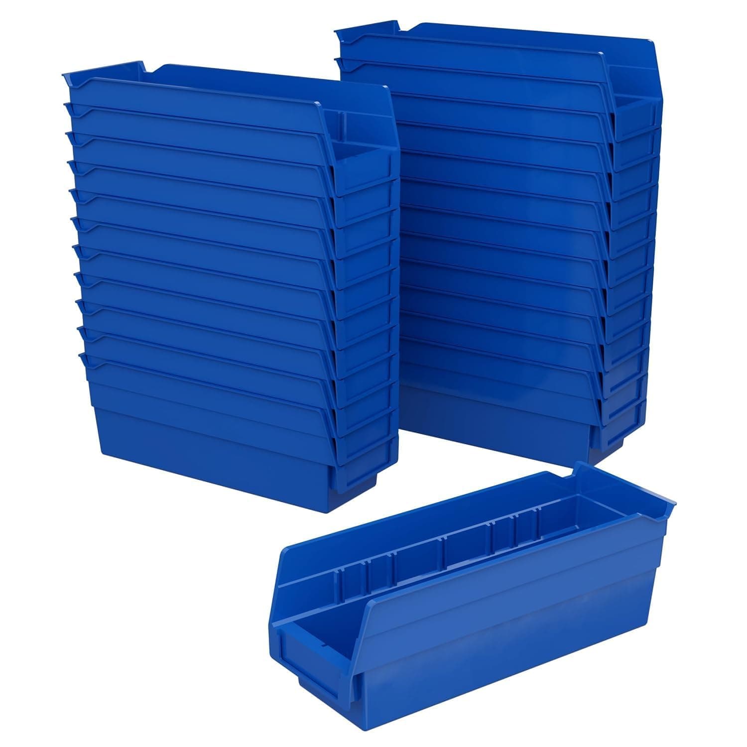 30120 Plastic Storage Shelf Bin 11-5/8 x 4-1/8 x 4, Blue - Case of 24