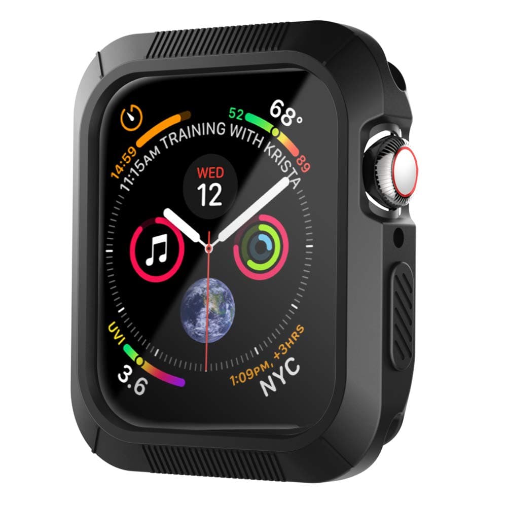 XICHENK Compatible with Apple Watch Case 40mm, Shock-Proof and Shatter-Resistant Protective Case Replacement for Apple Watch Series 4 - Black