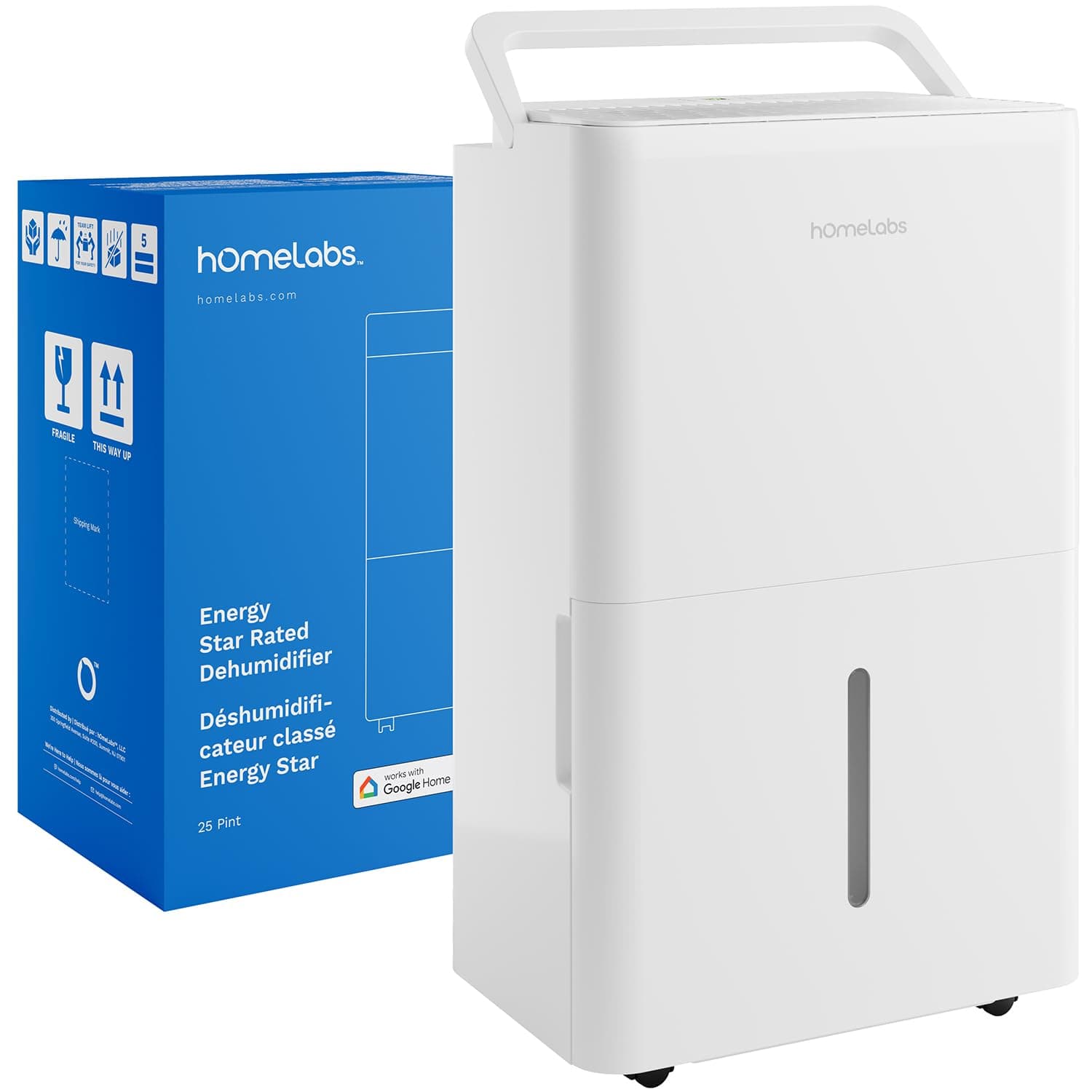 Dehumidifier - Advanced Humidity & Moisture Control, Quiet, Efficient, Auto Shut-off, Ideal for Home, Basement, Office - 3,500 Sq Ft Wi-Fi (25 Pint MAX 64 Pint at 95°F, 90% RH)