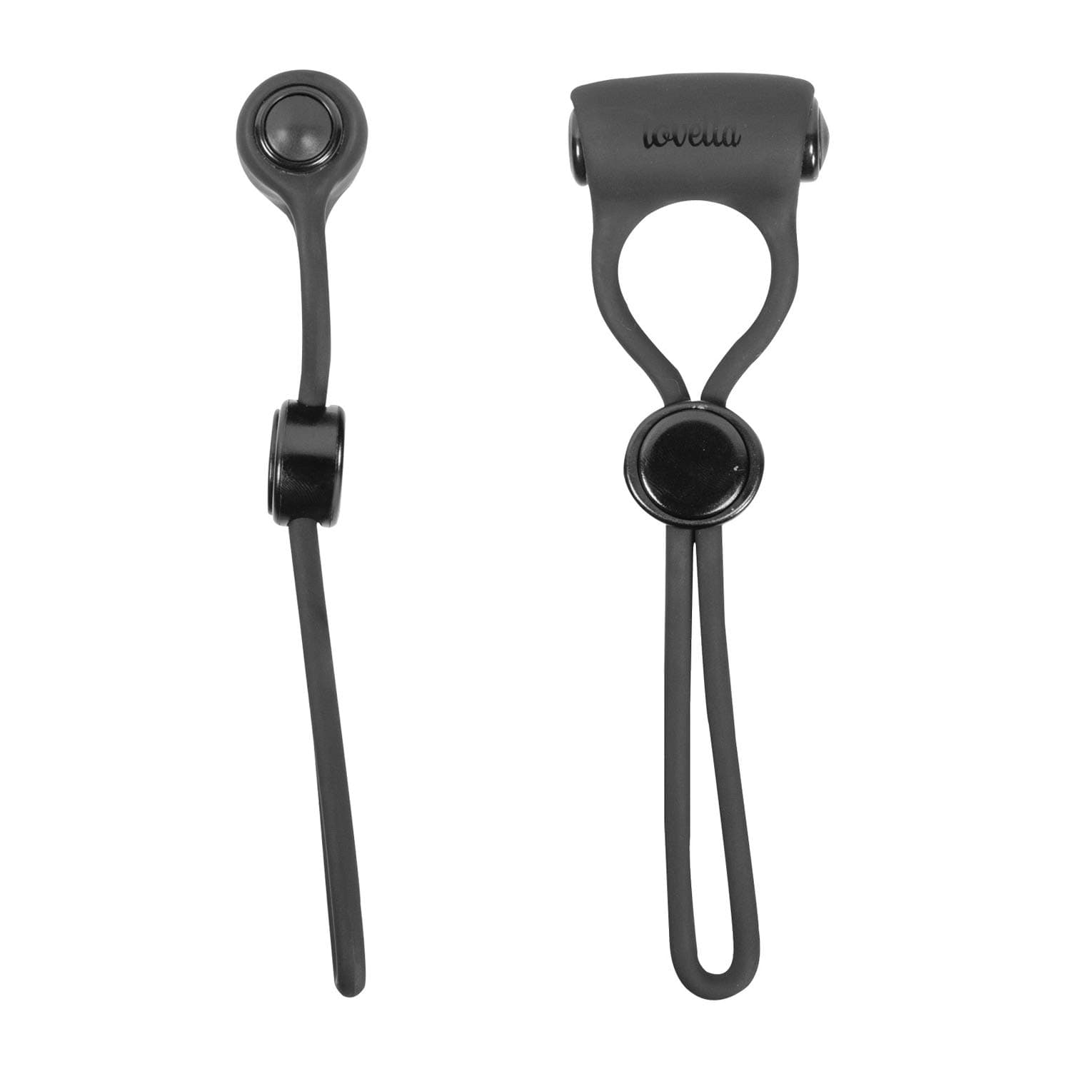 Lovella Adjustable Cock Ring - Vibrating Ring Perfect for Couples - Easily Adjustable Erection Ring for Endurance and Pleasure - Black