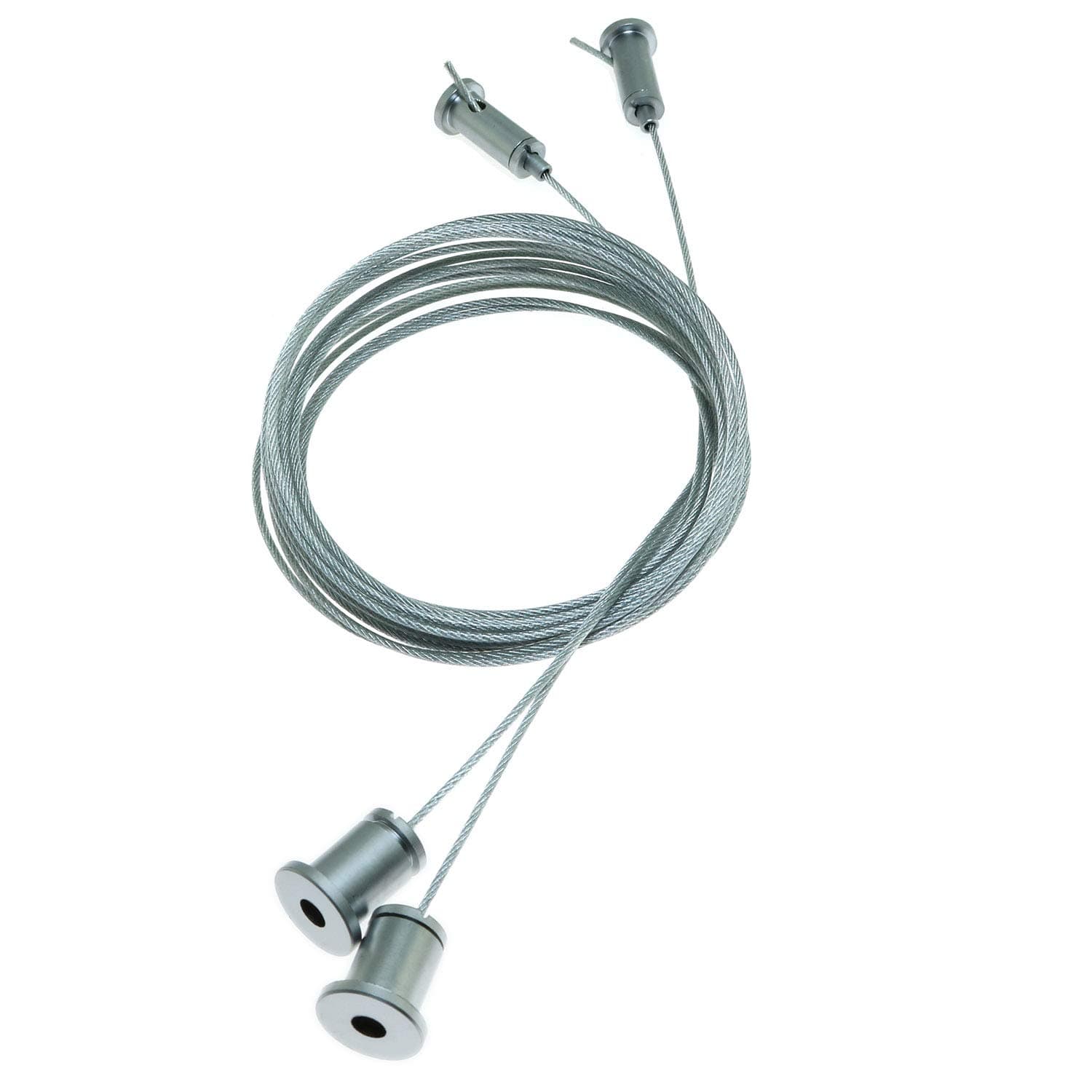 Light Suspension Cable 2PCS 2m/6.56ft Adjustable Pearl Chrome Stainless Steel Suspension Wire Cables Hanging Chains for Restaurant Shop Home Lights