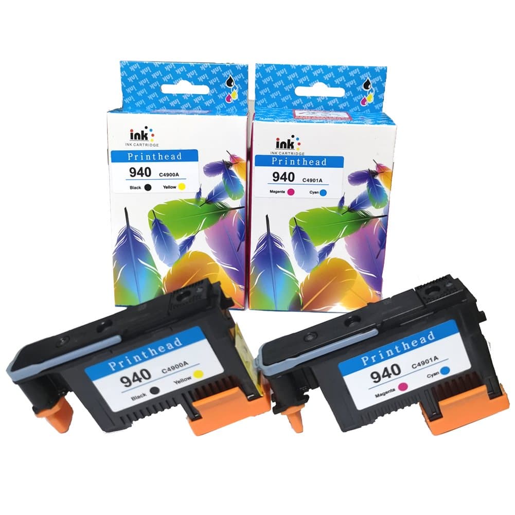 YXG 2 Pack 940 Printhead BK/Y & C/M C4900A C4901A Replacement for HP 940 Printhead Compatible with Officejet Pro 8000 8500 8500A 8500A Plus 8500A Premium