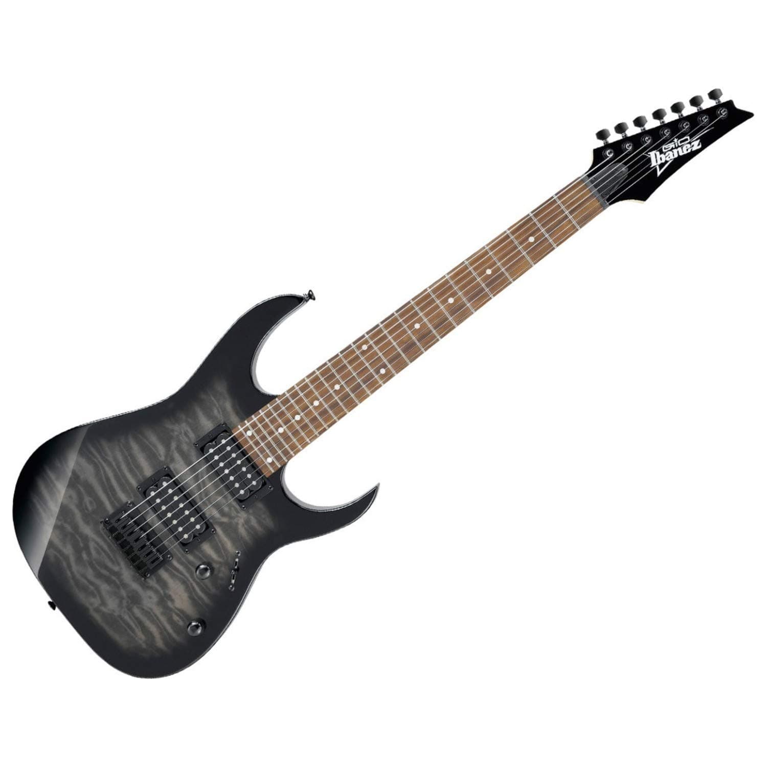 Ibanez Gio GRG7221QA 7-String - Transparent Black Sunburst