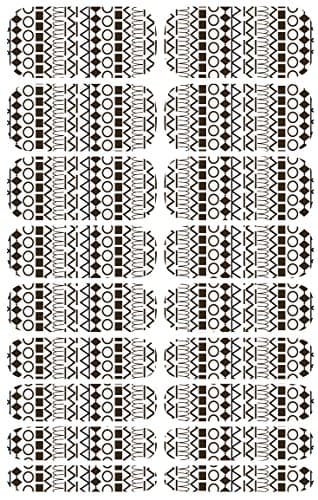 Wrap-em Nails Black White Aztec Vinyl Nail Wraps