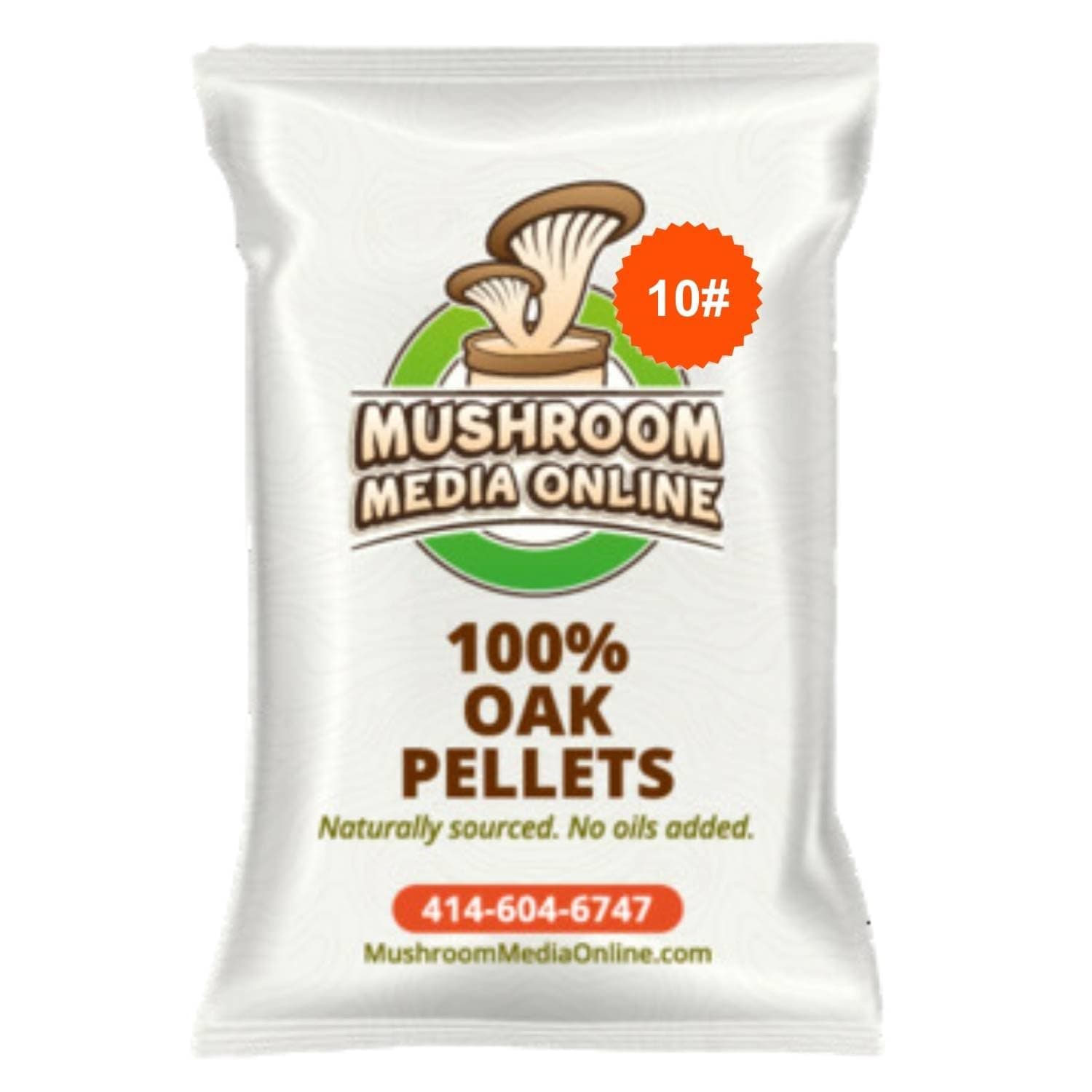 100% Oak Mushroom Pellets Substrate - 10 Pounds