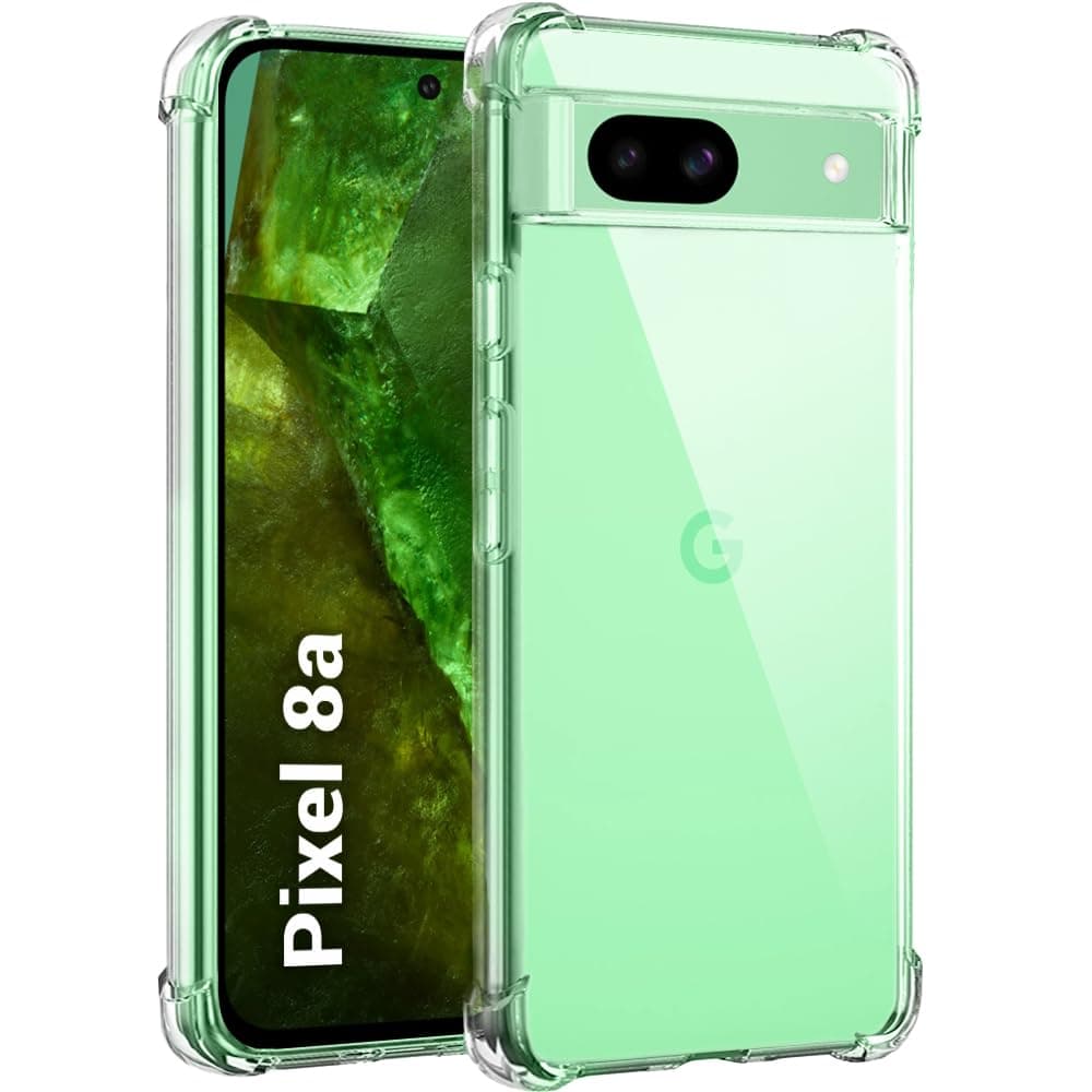 Crystal Clear Back Cover Case for Google Pixel 8A | 360 Degree Protection | Shock Proof Design | Transparent Case Cover for Google Pixel 8A (PC & TPU, Transparent Bumper)