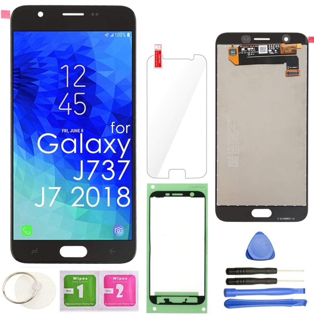 Samsung Galaxy J7 2018 LCD Screen Replacement - Touch Display Digitizer Assembly (Black) - Compatible with J737, J737A, J737P, J737V, J737T