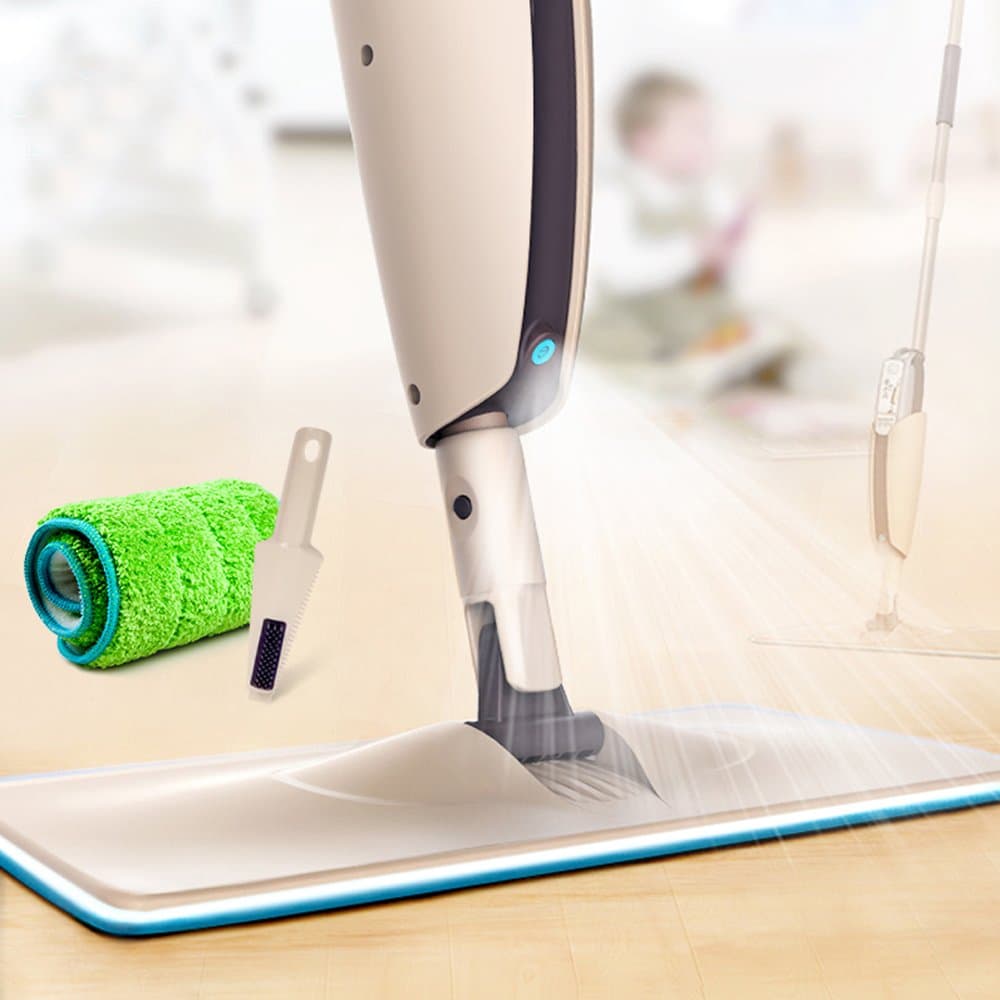 MangGou Microfiber Floor Mop, Professional 360 Degree Microfiber Spray Mop Kit, Handle cleaning Mop with Hybrid Carbon Microfiber for House, Kitchen, Hardwood, Tile Floor Cleaning