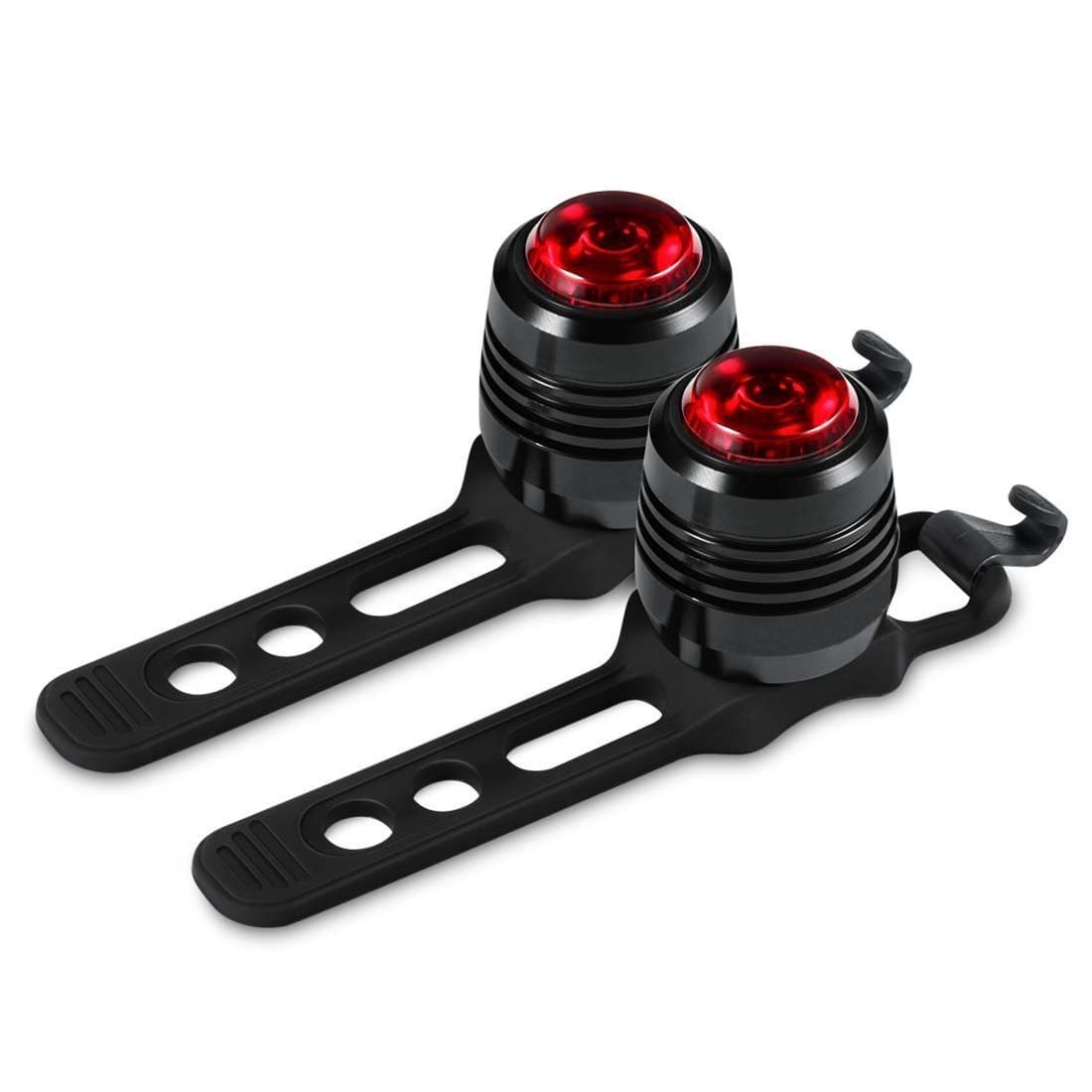 USB Rechargeable Bike Tail Light - 2 Pack Bicycle Rear Light - Cycle Light Fits All Mountain Bikes, Road Bicycle, Backpacks, Waterproof & Install in Seconds