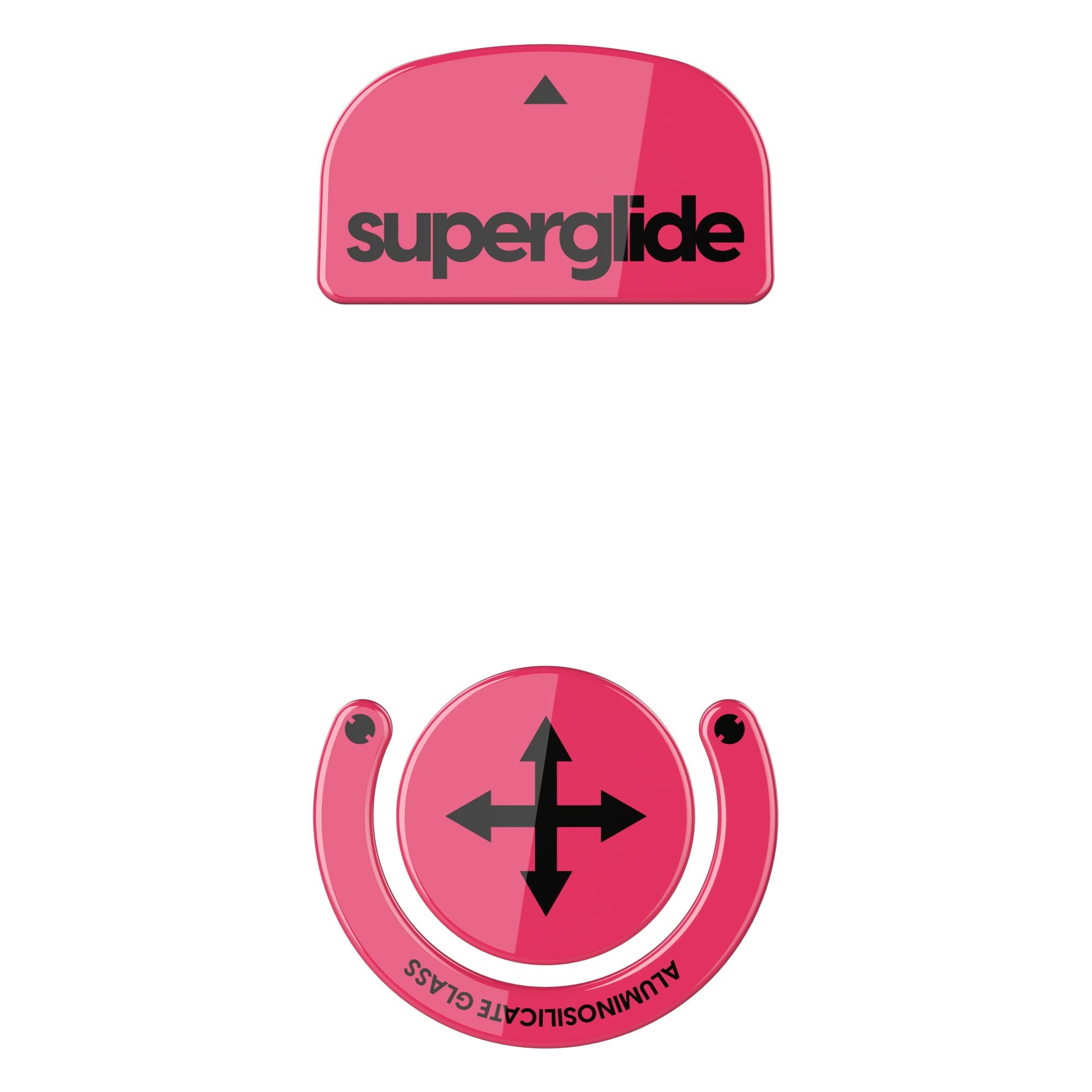 Superglide Glass Mouse Skates for Logitech G Pro X Superlight - Polished Edge, Ultra Smooth Glide, Compatible with Glass Mousepads, Durable Gaming Feet (Type-S, Magenta)