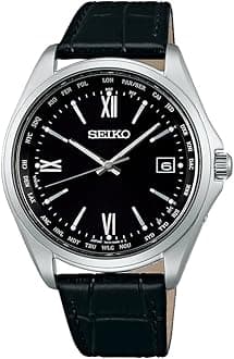 SEIKO SELECTION Watch - Men's Titanium Solar Radio Wave Watch with World Time Function, 1 piece