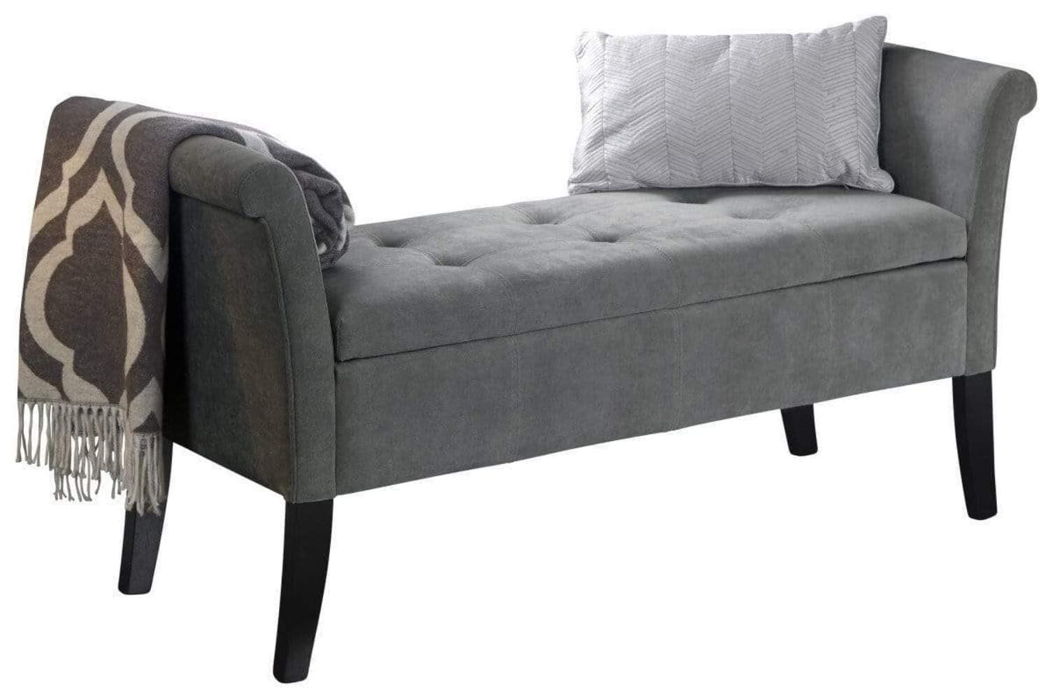 GFW Balmoral Ottoman Window Seat, Grey