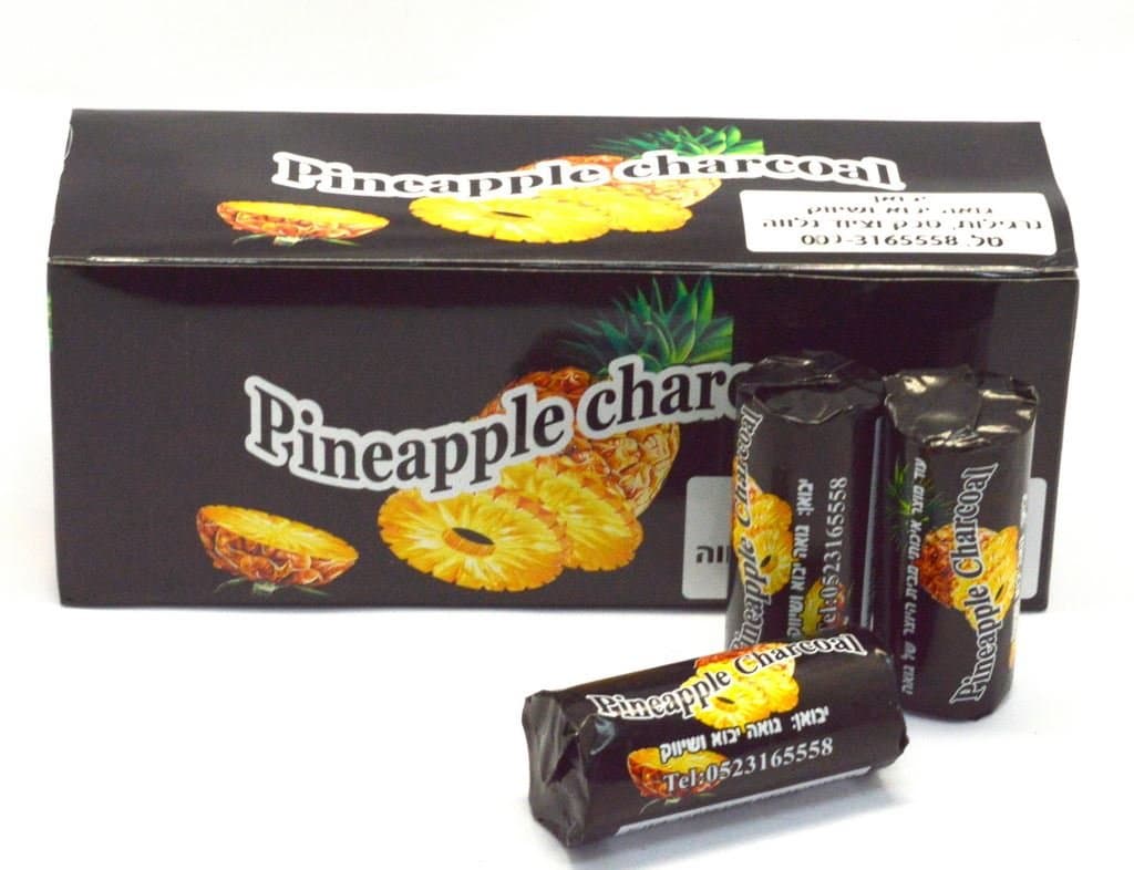 20 Rolls Pineapple Charcoal 120 Pcs Tabs Coal Easy Lighting Shisha Hookah with Hole