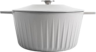 Martha StewartEastholm 5 QT Enamel Cast Iron Dutch Oven, Grey
