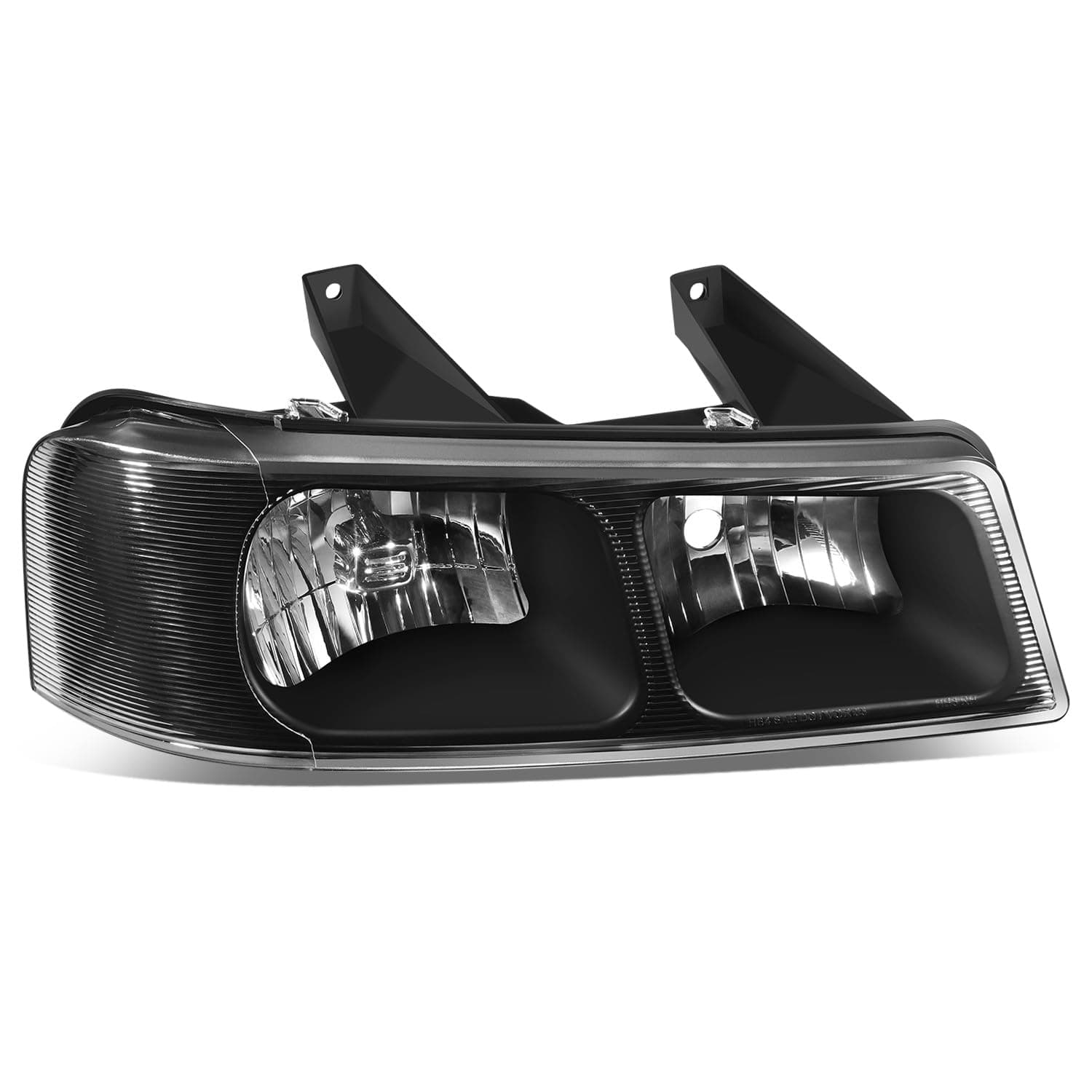 Auto Dynasty Headlights Assembly Compatible with 2003-2024 Chevy Express GMC Savana 1500 2500 3500 4500, Passenger Right Side Halogen Headlamps Replacement, GM2503233, Black Housing Clear Corner