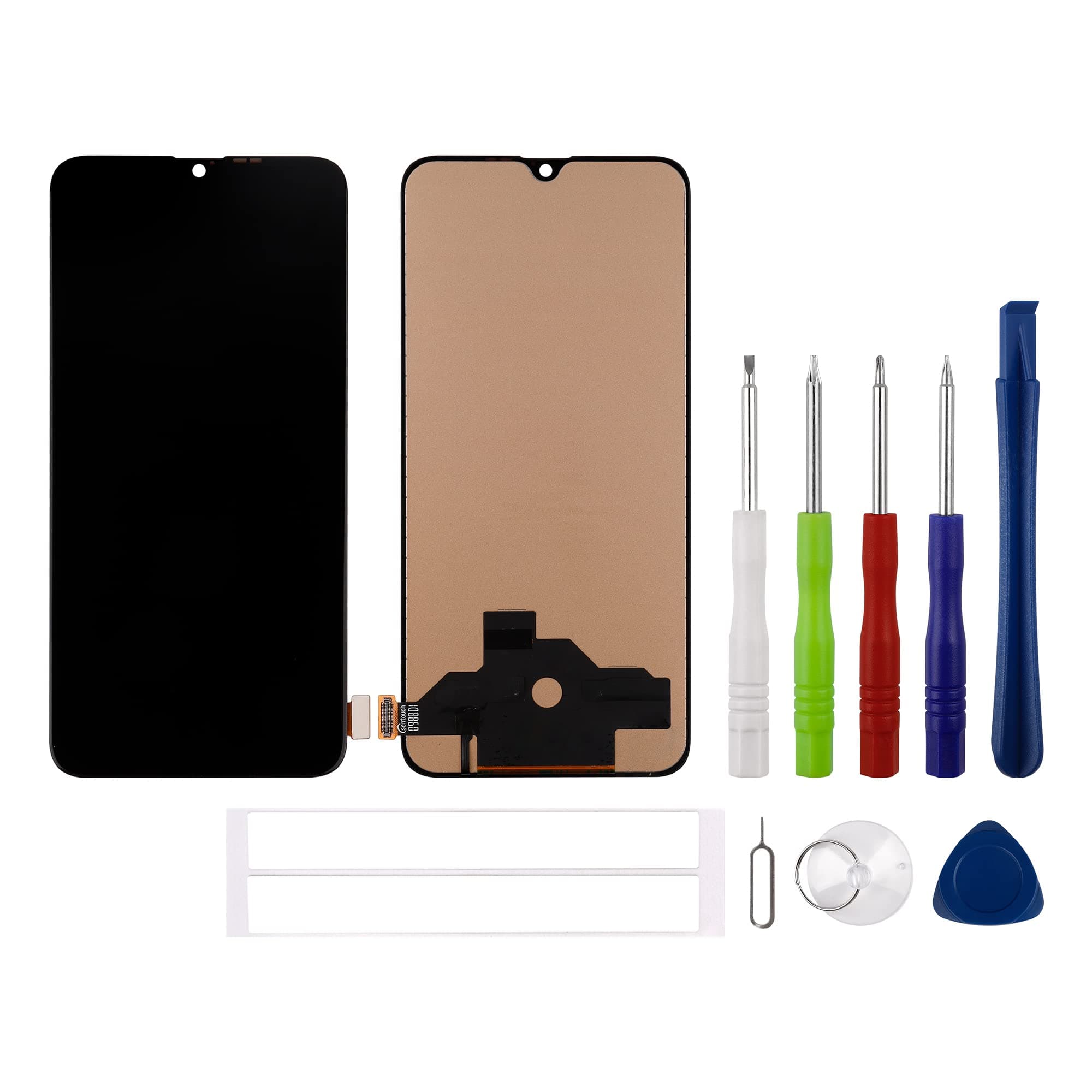 TFT Compatible with Realme XT RMX1921 (Black Without Frame) (No Fingerprint Identification) LCD Display Touch Screen Digitizer Assembly Replacement + Tools