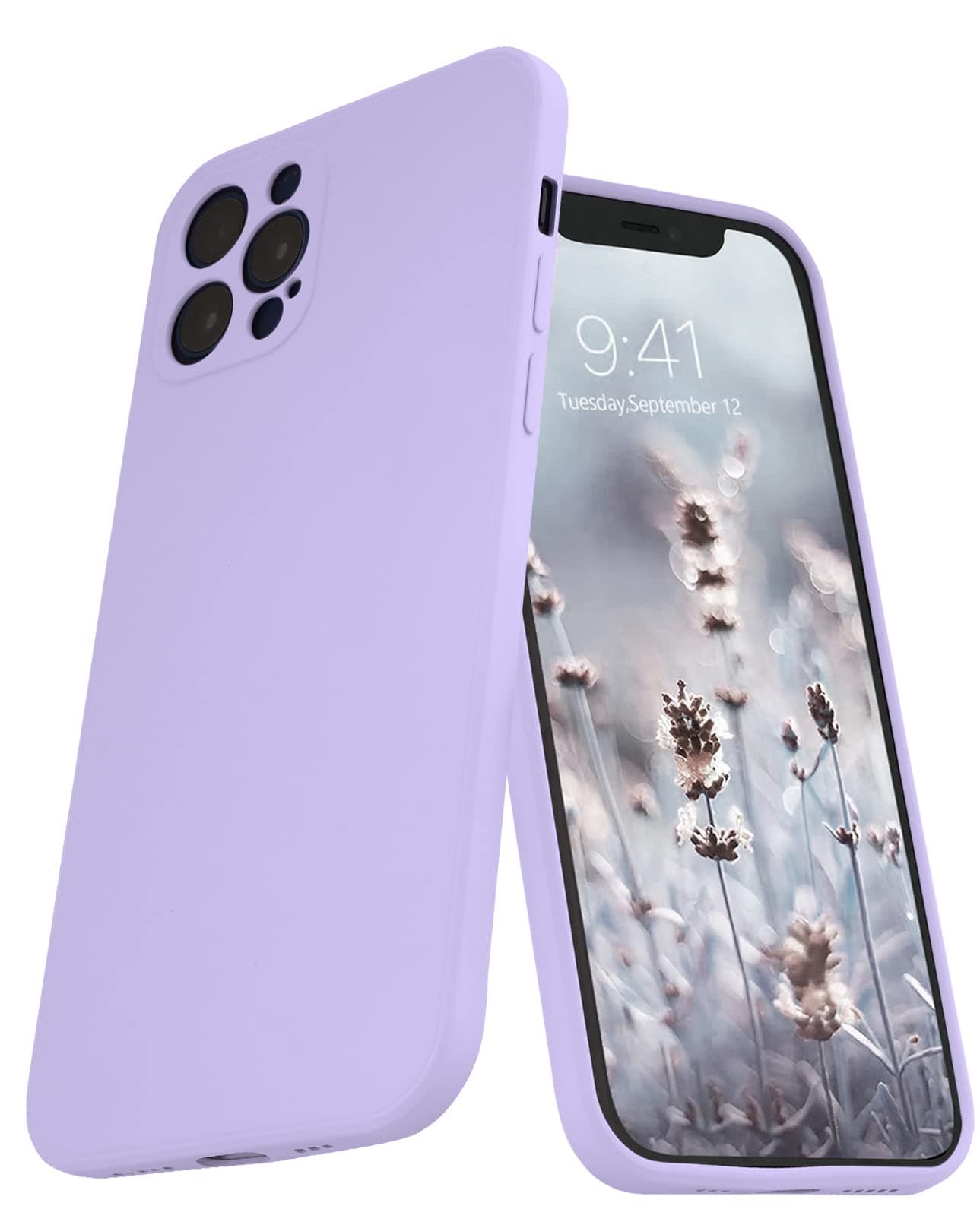 LOXXO® Square Candy Liquid Silicone iPhone Case Cover for iPhone 11 Pro Max, All Cube Series with Microfiber Lining Compatible iPhone 11 Pro Max (6.5 inch) - Purple