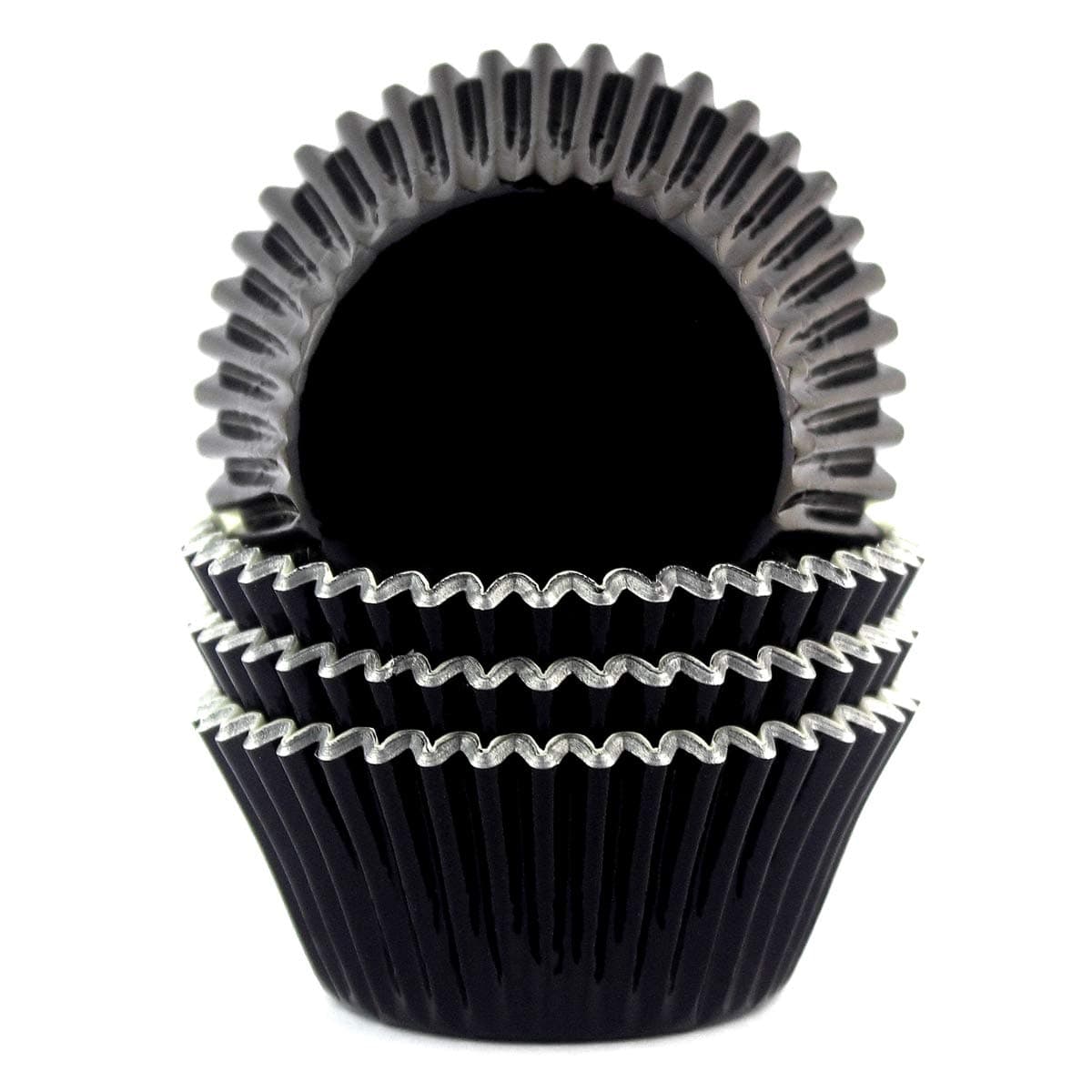 Foil Cupcake Liners Easter Standard Baking Cups 100 Pcs (Black)