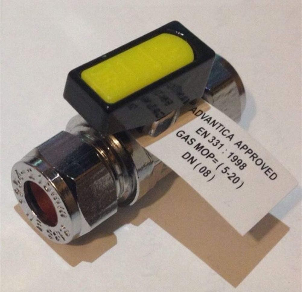 10mm Mini Gas/Oil/LPG Lever Isolation Valve Stop Tap Compression 1/4 Turn New