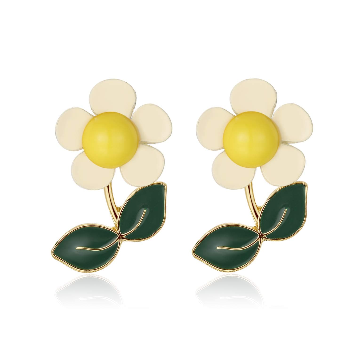 Daisy Flower Earrings - 7079038
