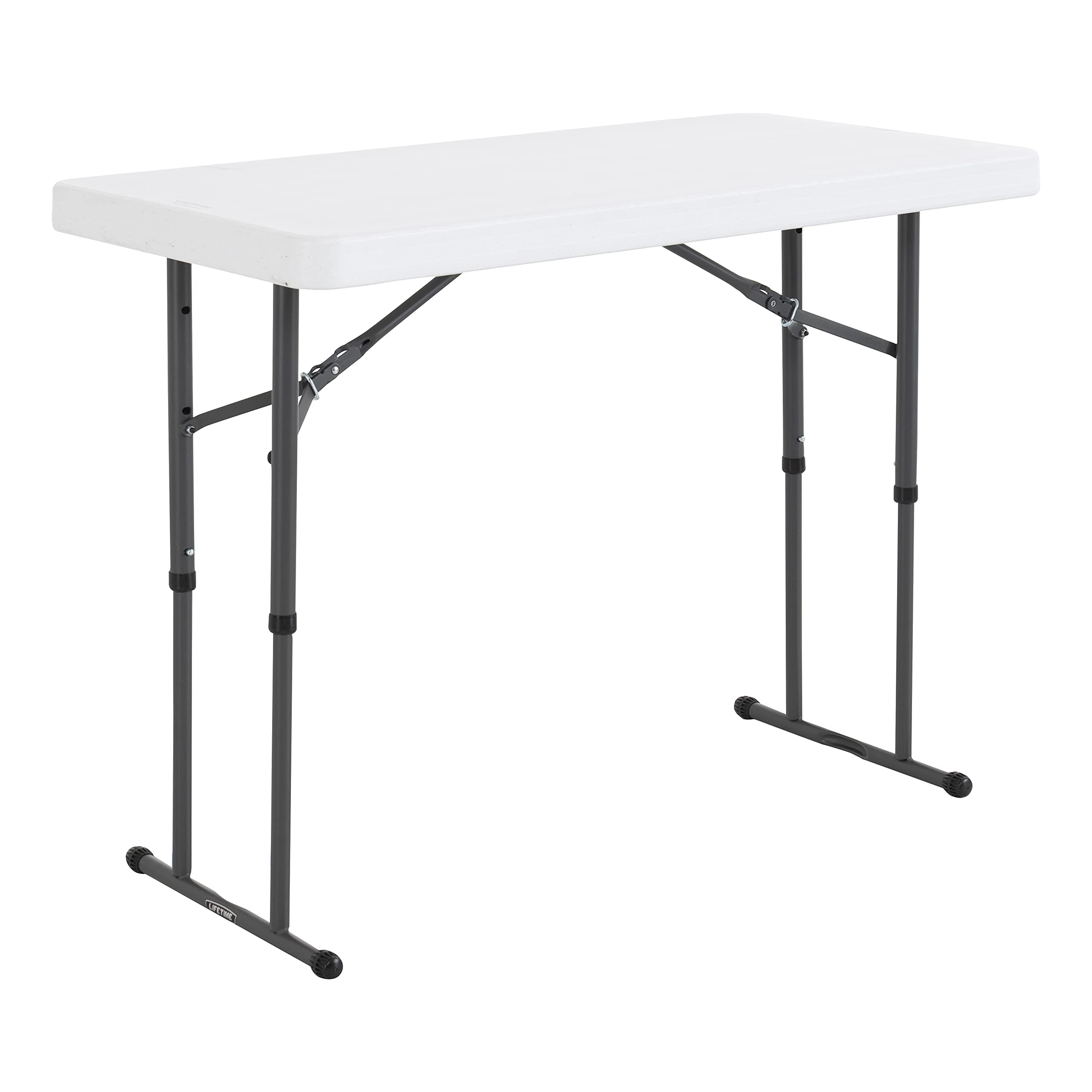 Lifetime Commercial Height Adjustable Folding Utility Table, 4-Foot