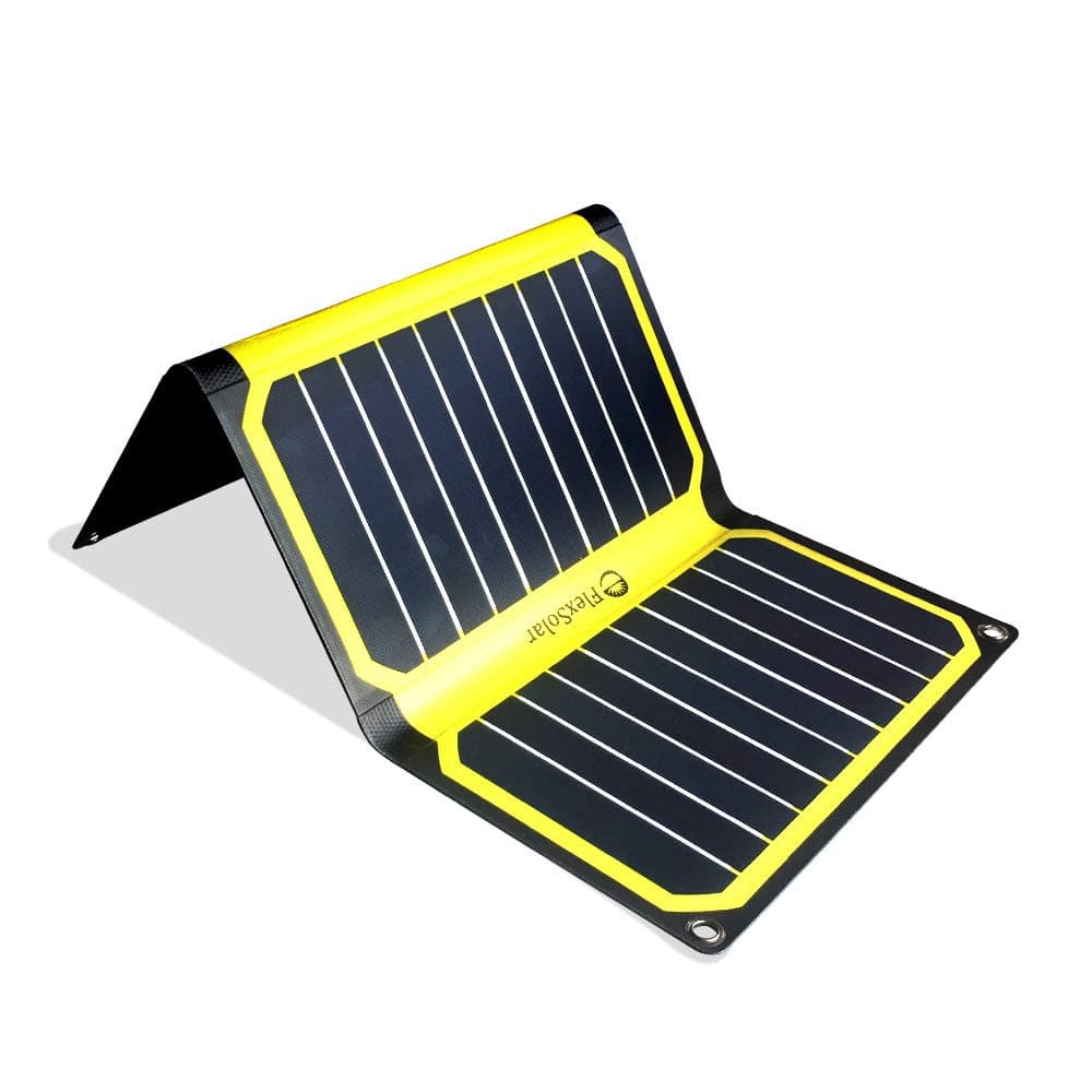 FlexSolar 16W Foldable Solar Charger Panel Portable Solar Power Charger with USB Port Yellow