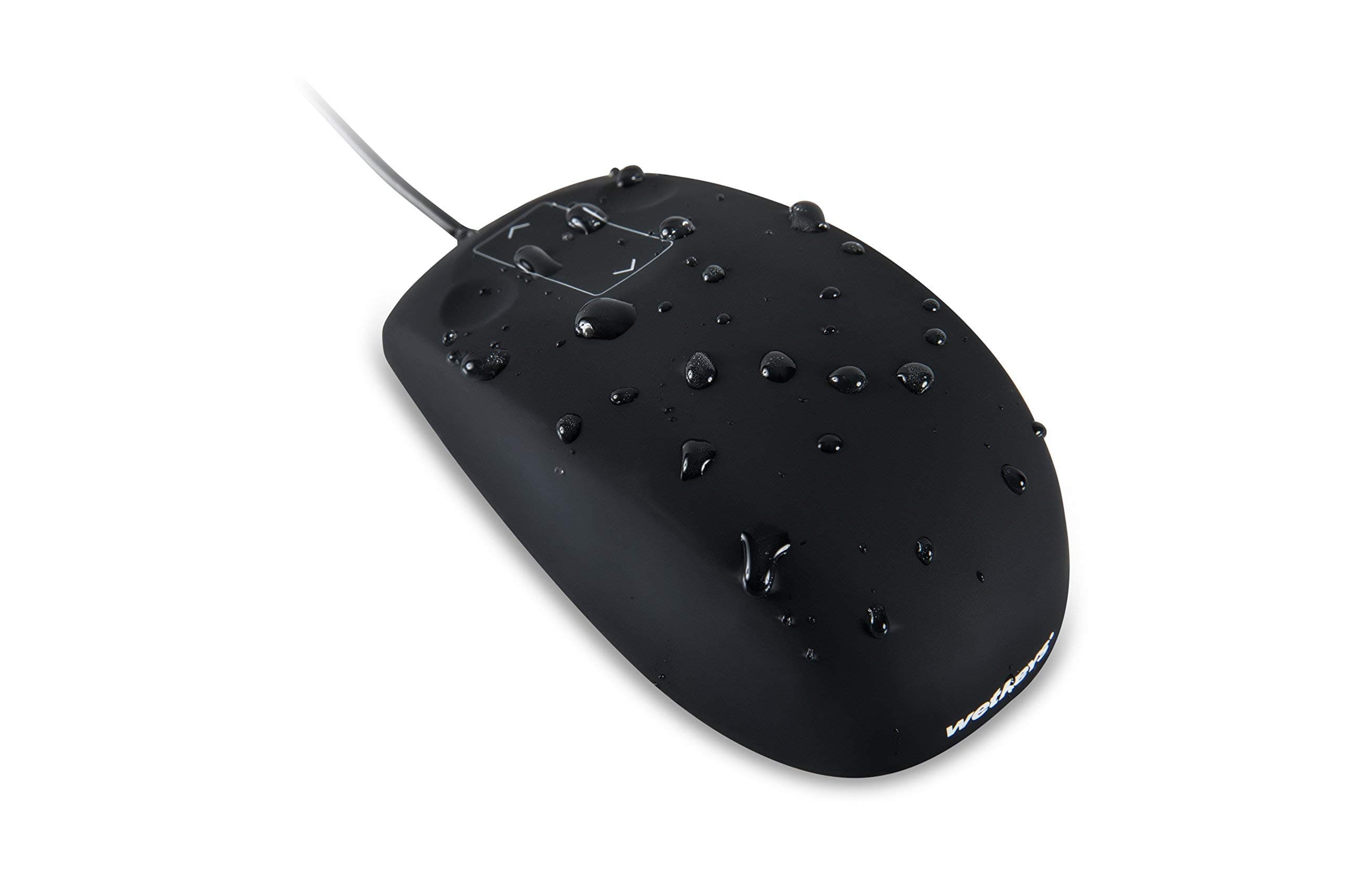 WetKeys Waterproof Professional-Grade Mouse w/Touchpad-Scroll (USB) (Black) |OMWK0C03-BK