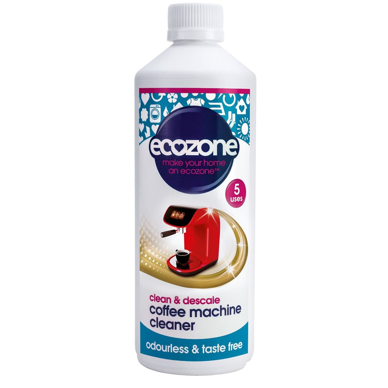 (2 PACK) - Ecozone Coffee Machine Cleaner & Descaler | 500ml | 2 PACK - SUPER SAVER - SAVE MONEY
