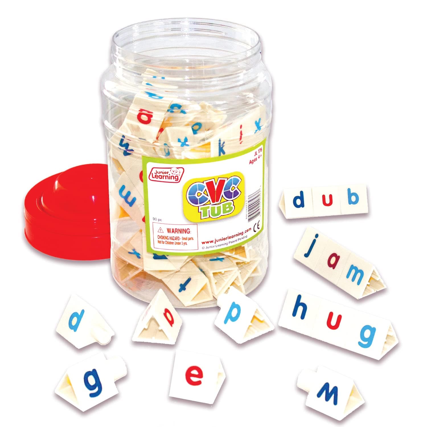 Junior Learning CVC Tri-Blocks Tub Word Building Set